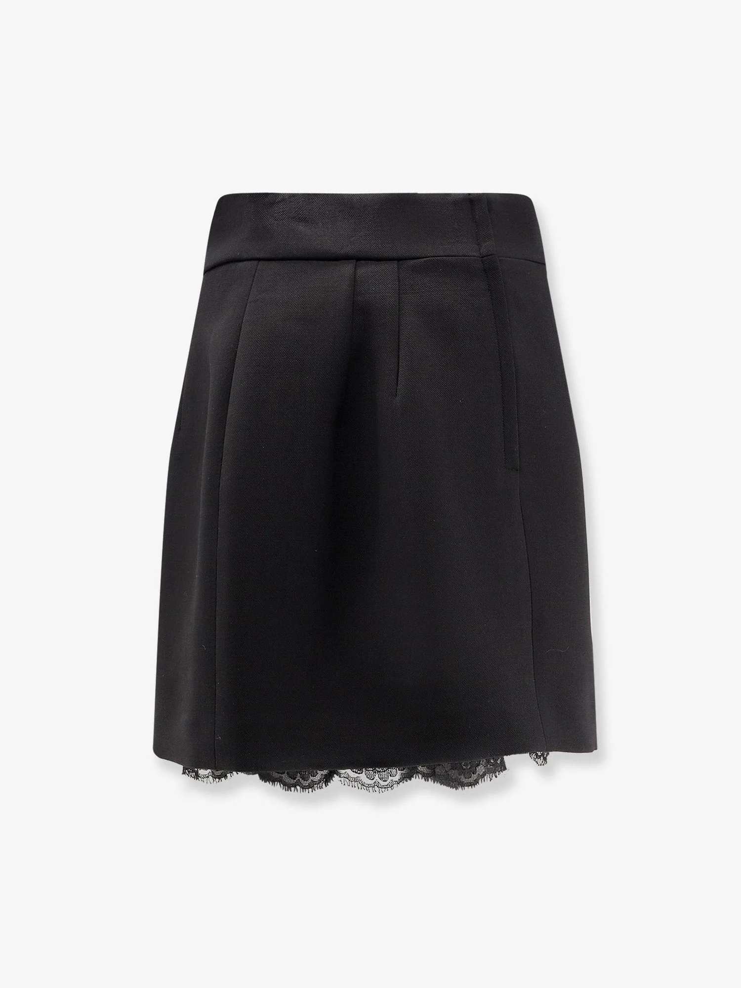 Dolce & Gabbana Virgin Wool Miniskirt With Lace Detail - Image 4