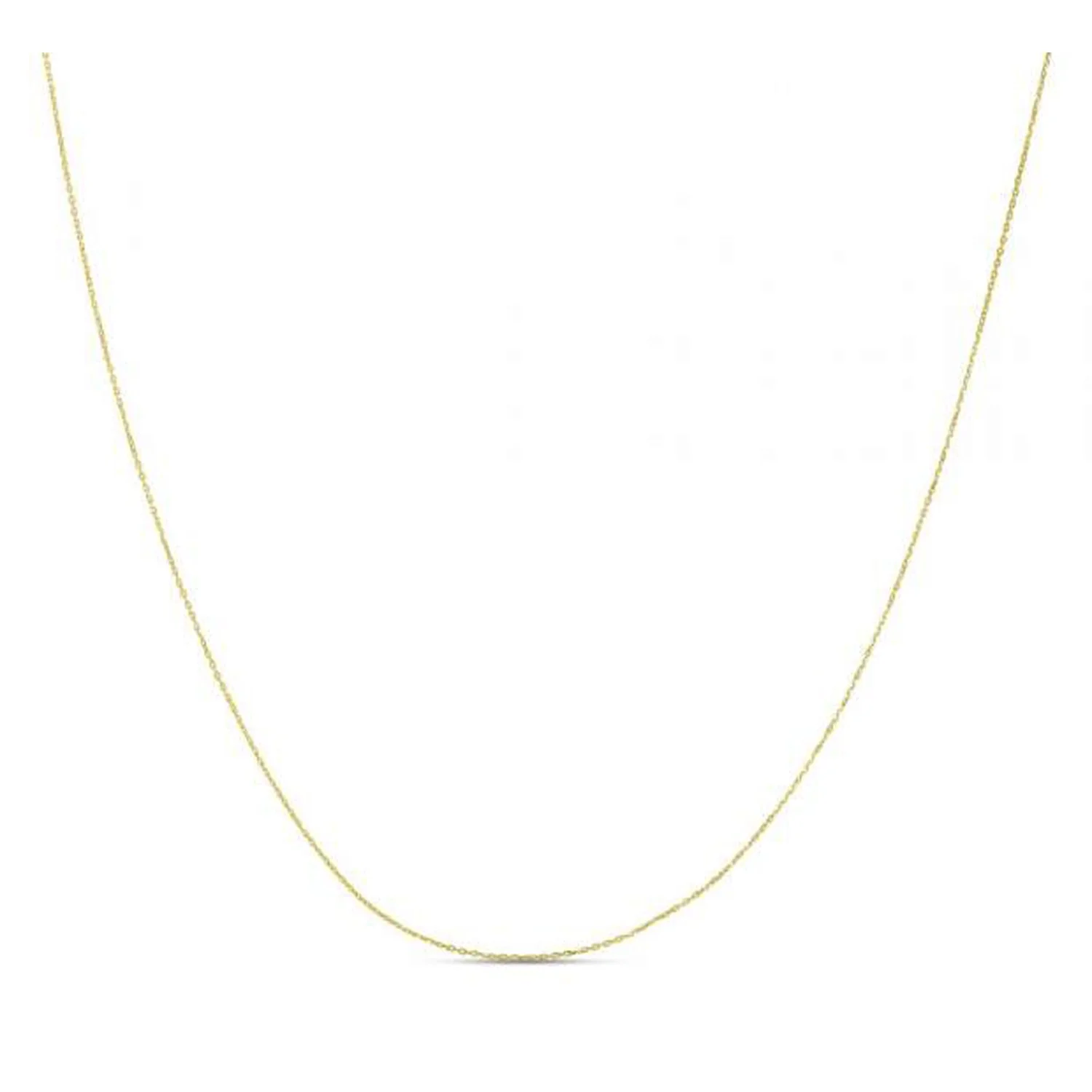 Double Extendable Diamond Cut Cable Chain in 14k Yellow Gold (0.80mm) - Image 2