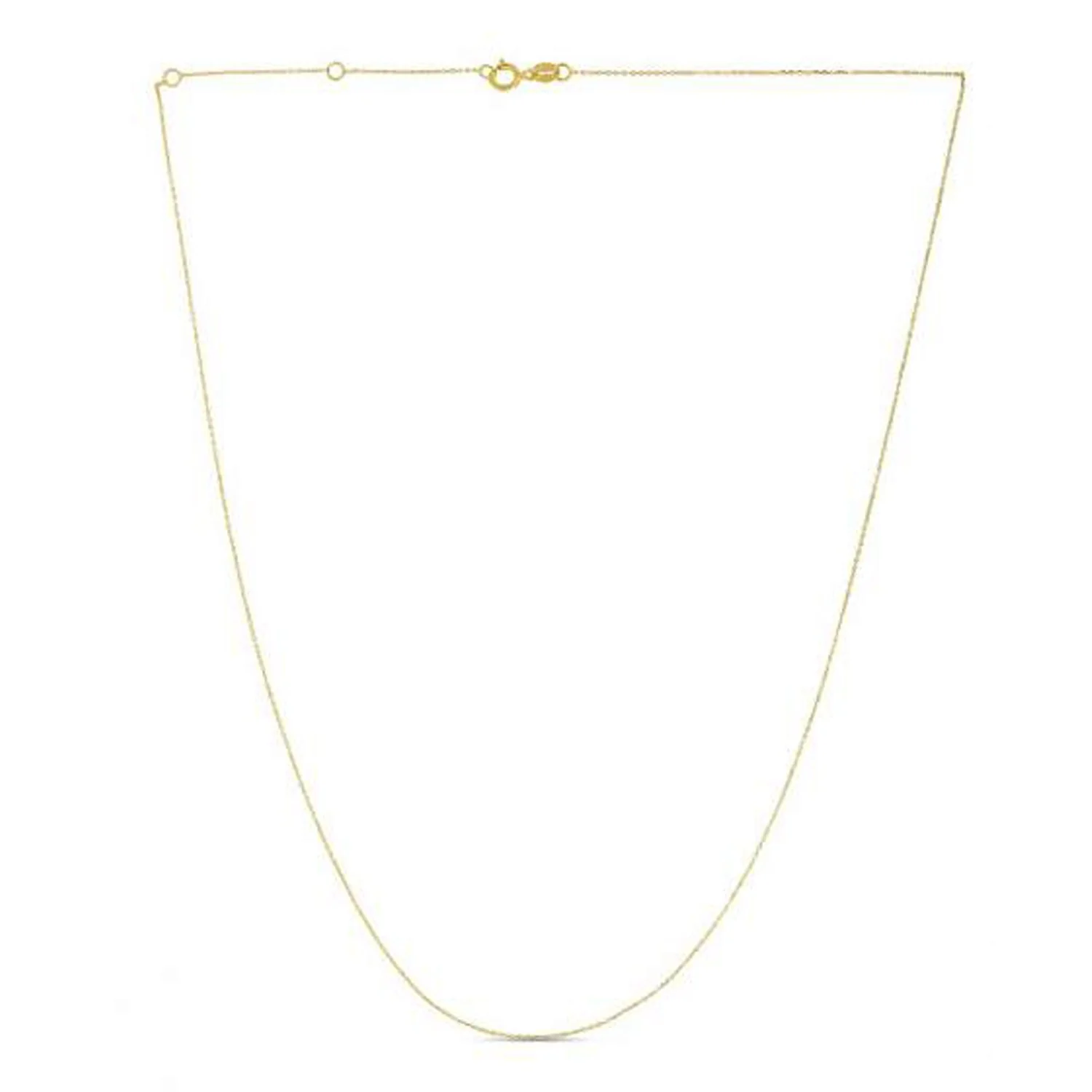 Double Extendable Diamond Cut Cable Chain in 14k Yellow Gold (0.80mm) - Image 3