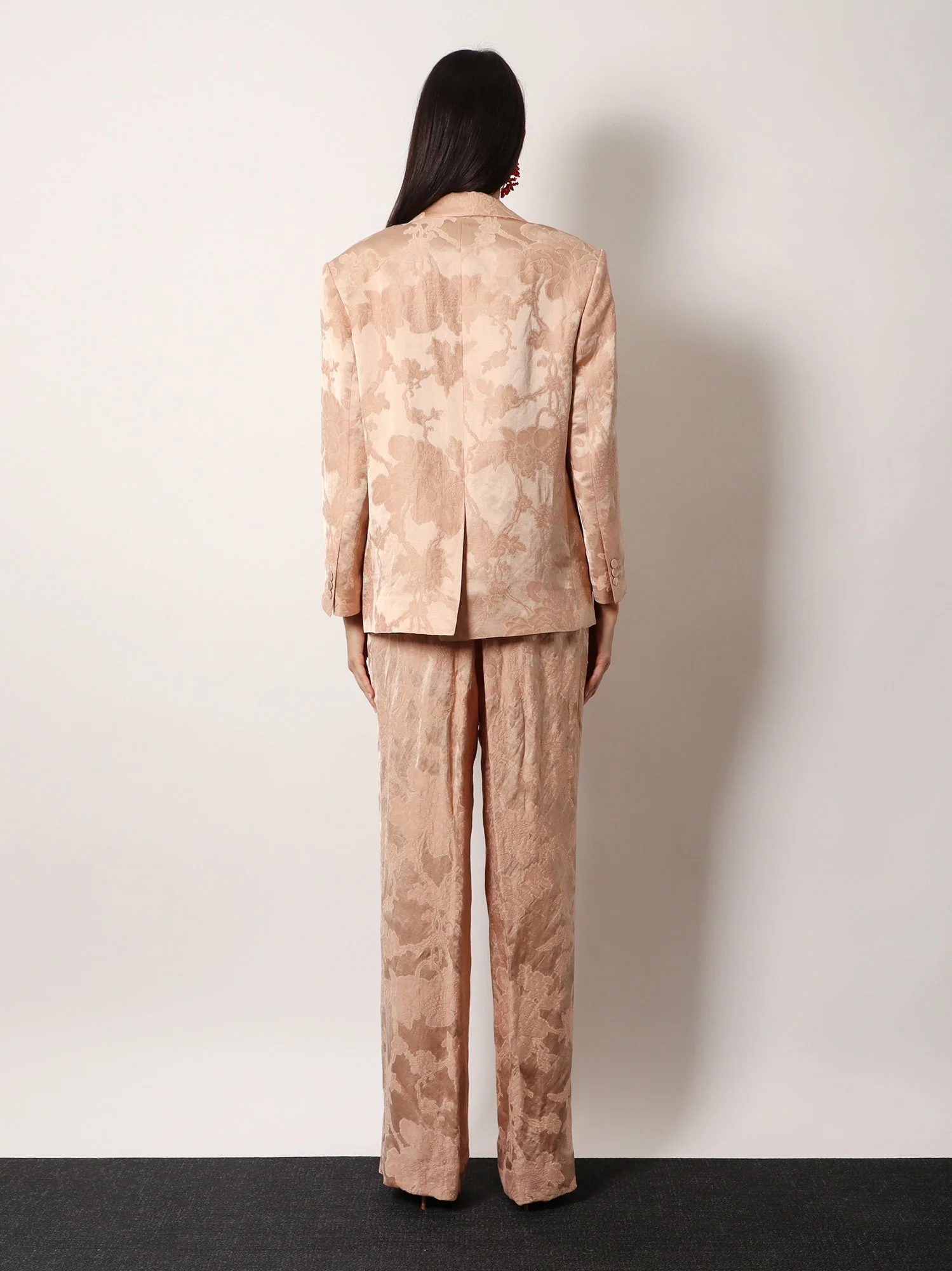 Dries Van Noten Jacquard Linen Blend Blazer With Floral Motif - Image 3