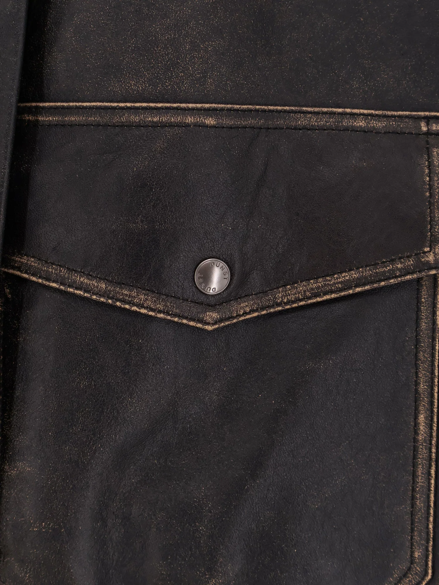 Dunst Leather Jacket With Shearling Collar - Image 3