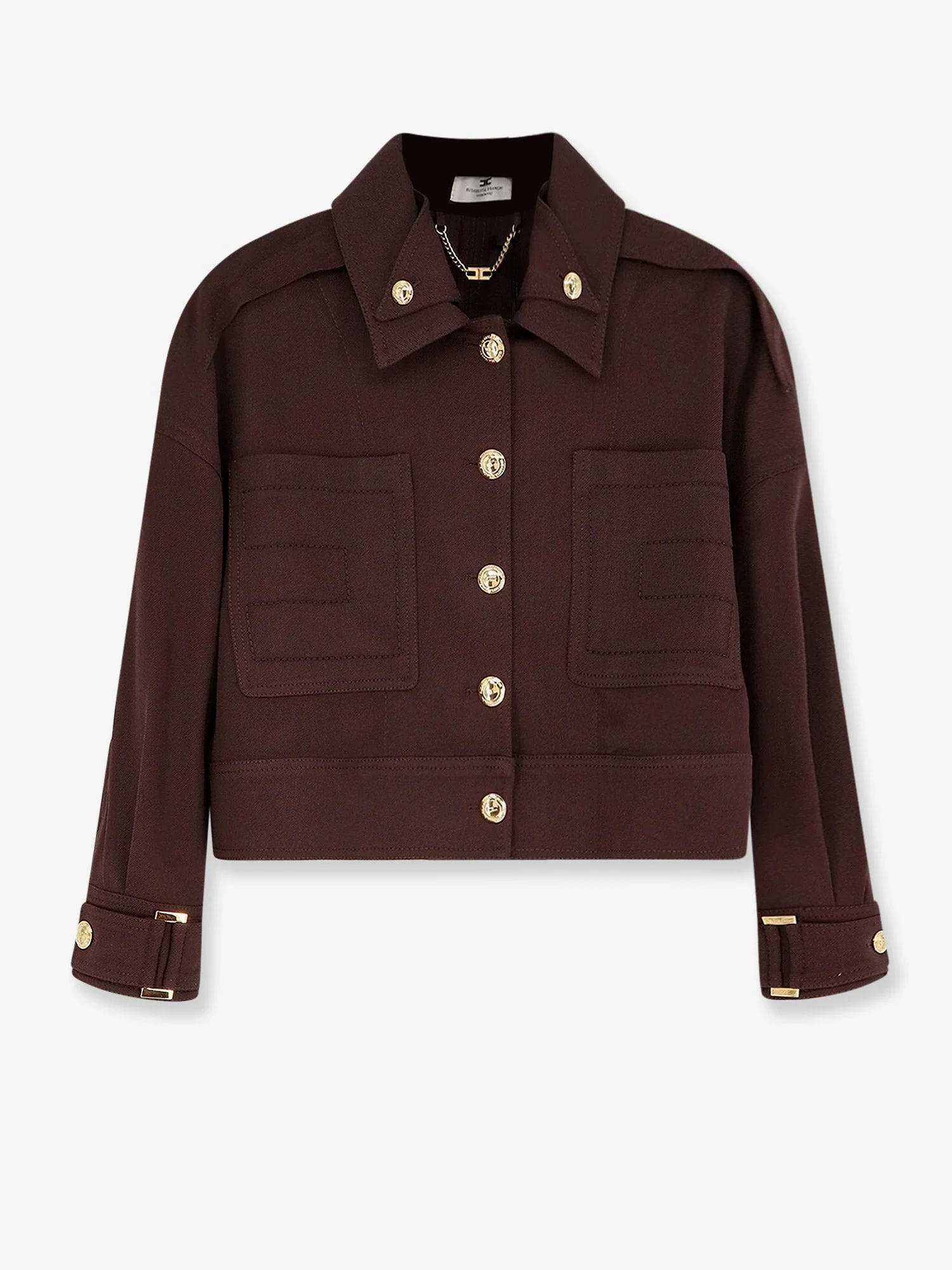 Elisabetta Franchi Cropped Viscose Jacket