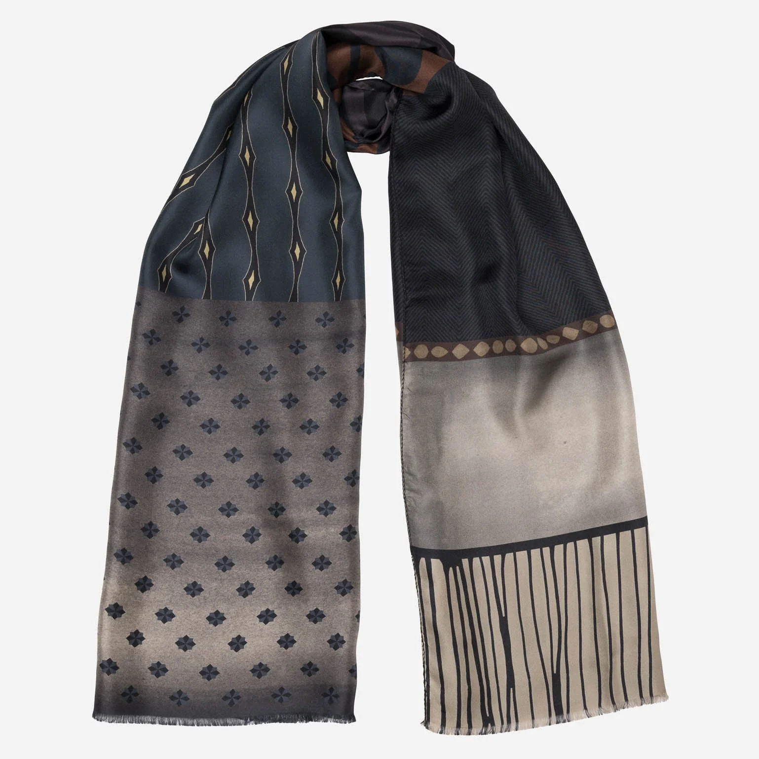 Elizabetta Atri Large Silk Scarf in Plum - Image 3