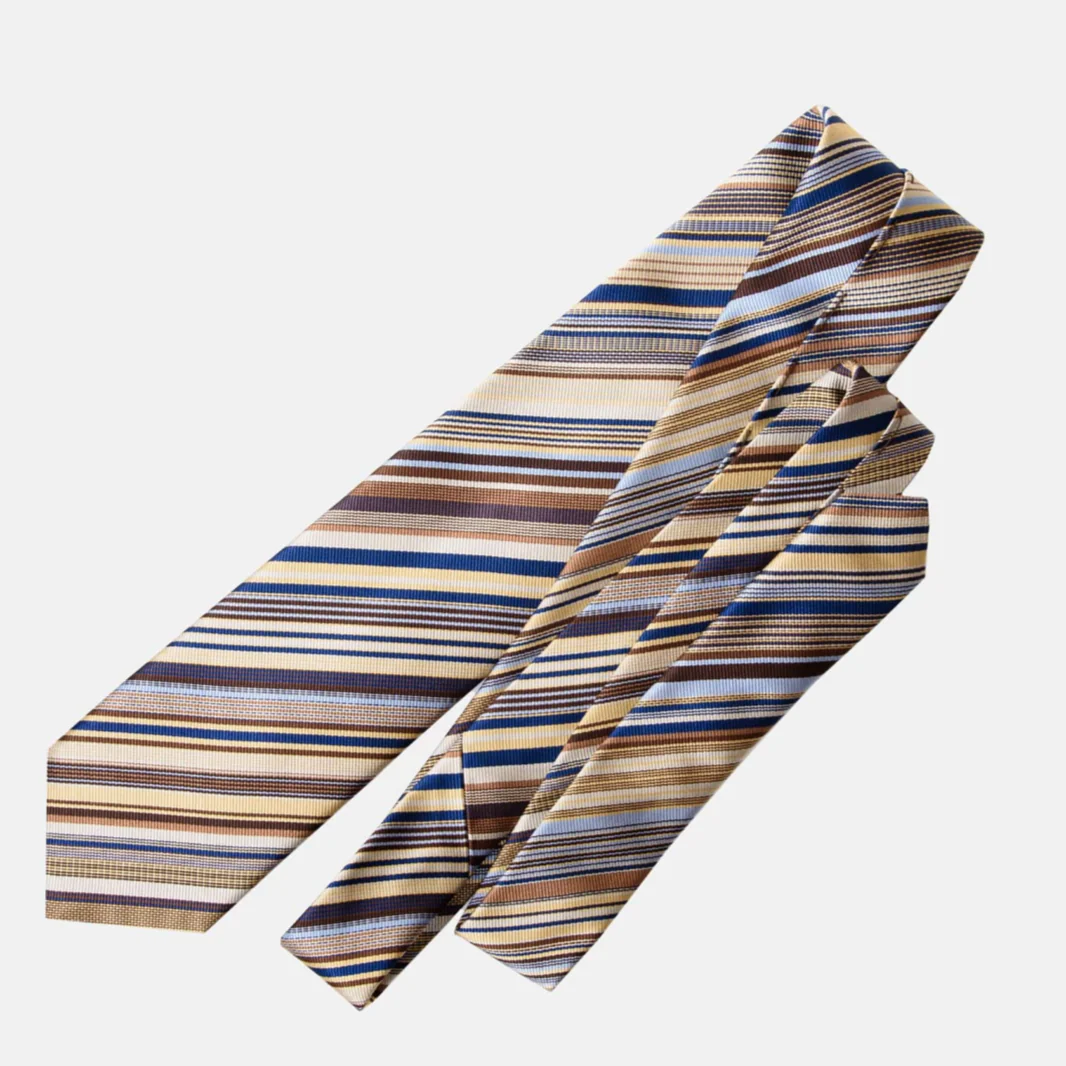 Elizabetta Italian Silk Striped Tie - Image 4
