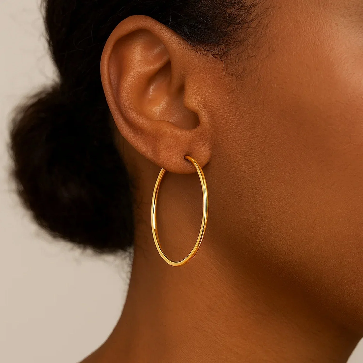 Endless Hoop Style Earrings in 14K Yellow Gold - Image 5