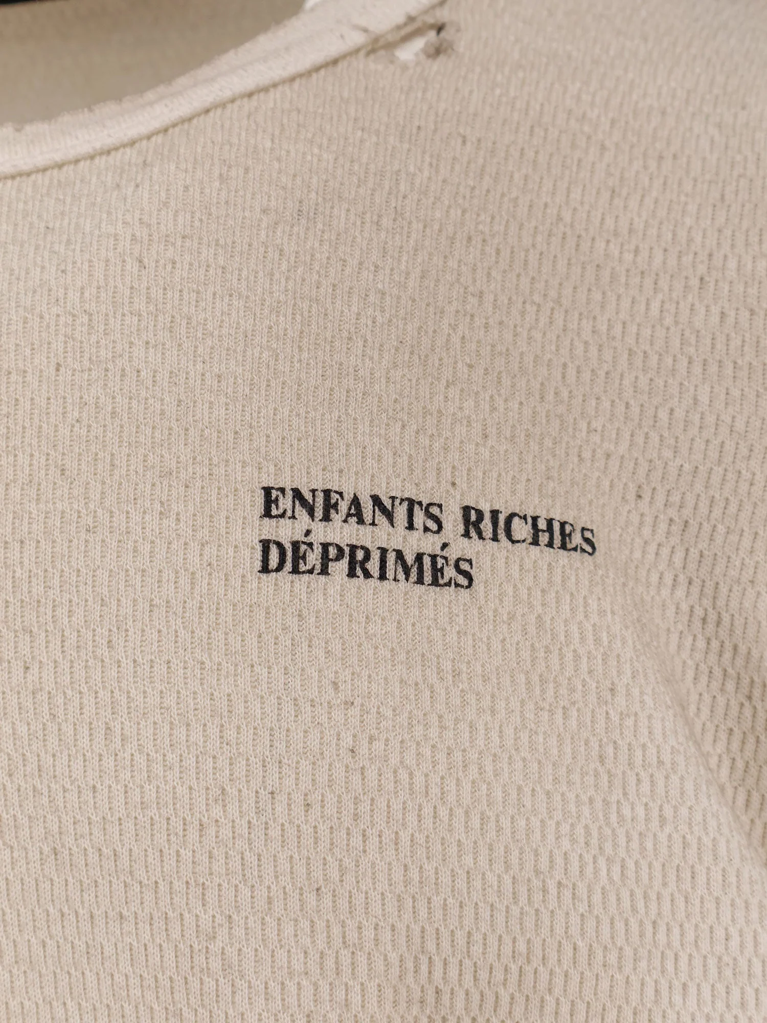 Enfants Riches Deprimes Classic Logo Distressed Thermal Ls T-Shirt - Image 3