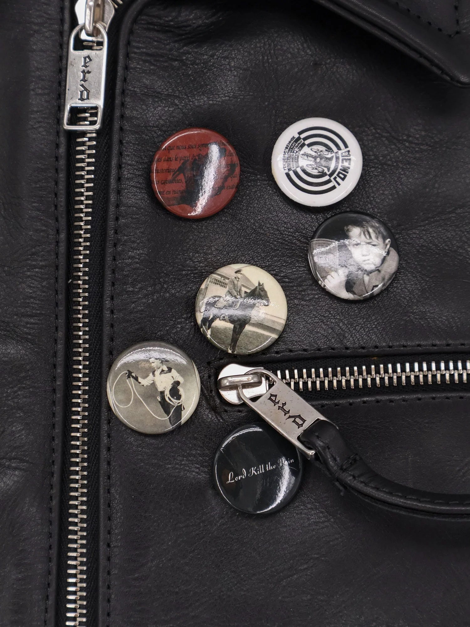 Enfants Riches Deprimes Sid Biker Leather Jacket With Metal Details On The Front - Image 3