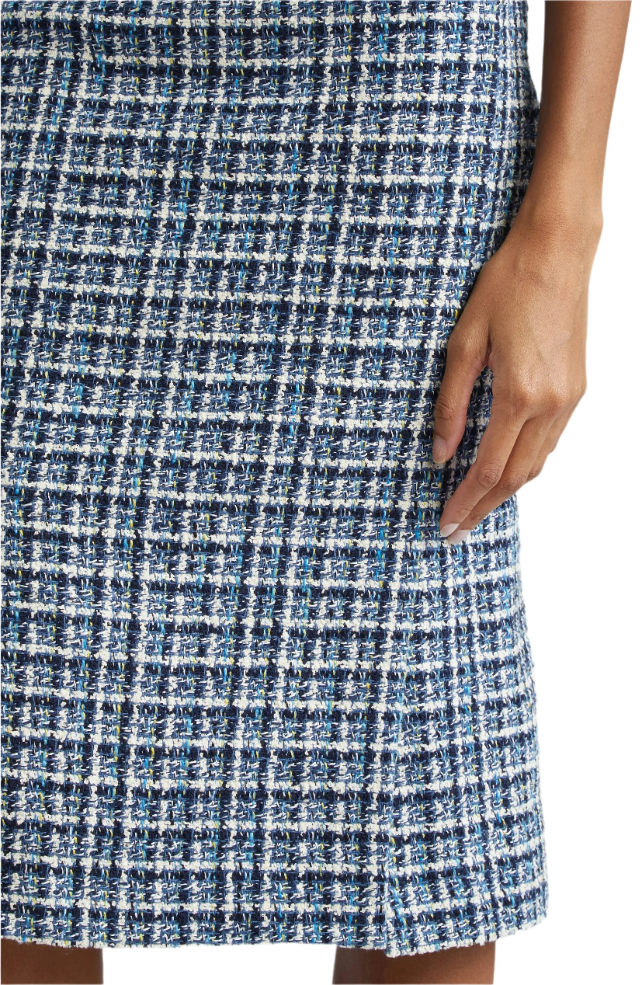 Etro Blue Tweed Pencil Skirt - Image 3