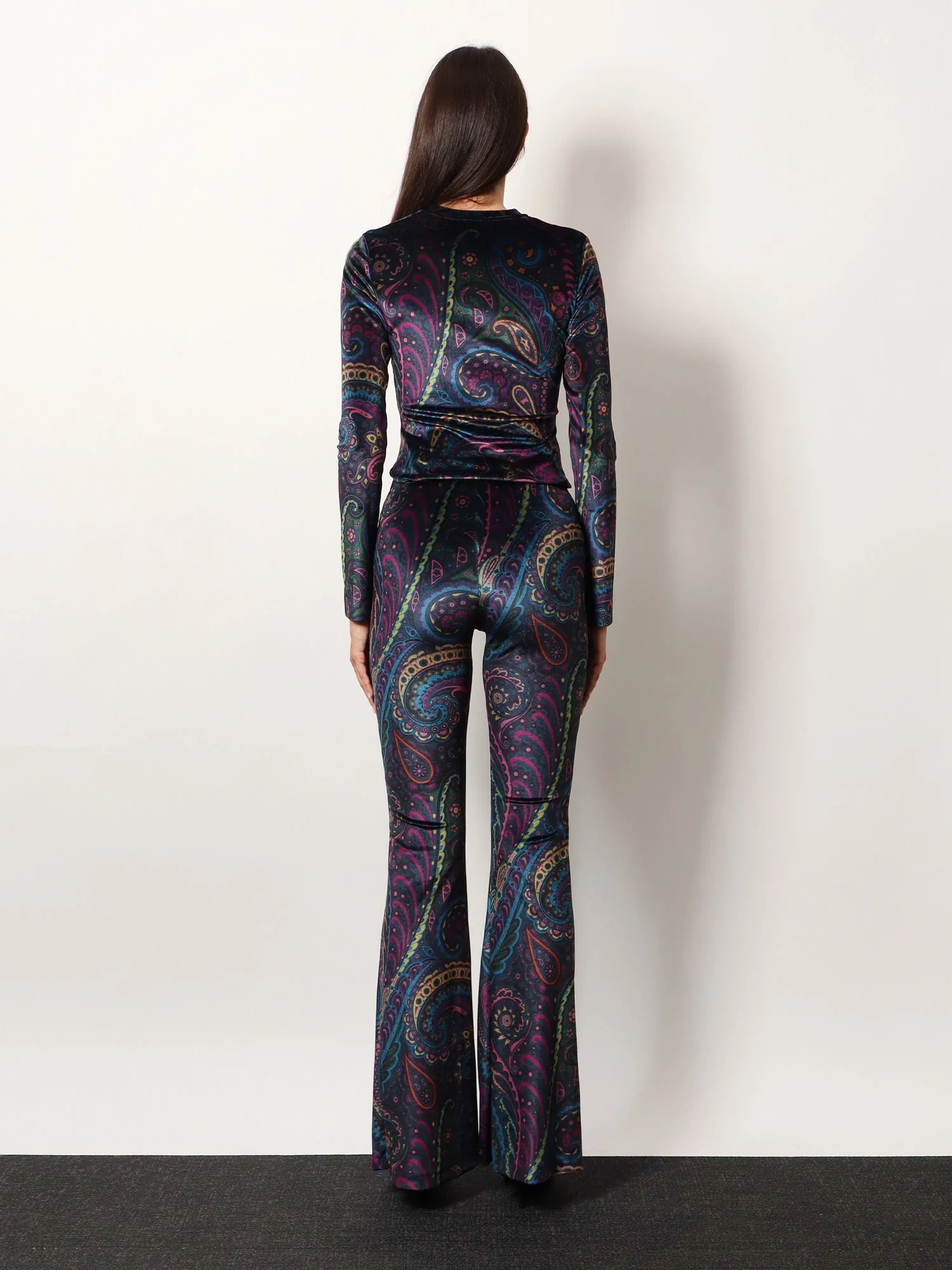 Etro Chenille Trousers With Multicolor Print - Image 3