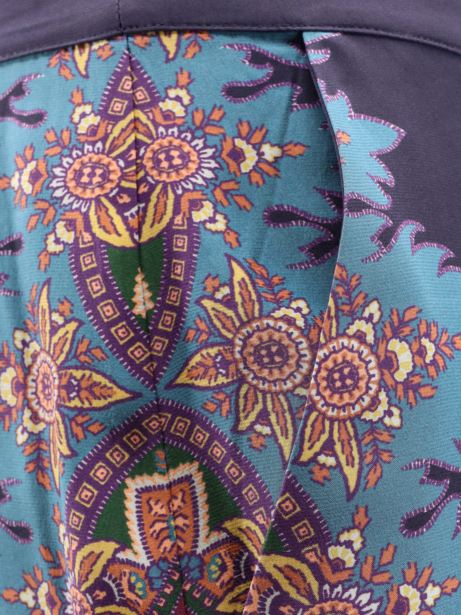 Etro Silk Trousers With Floral Print - Image 5