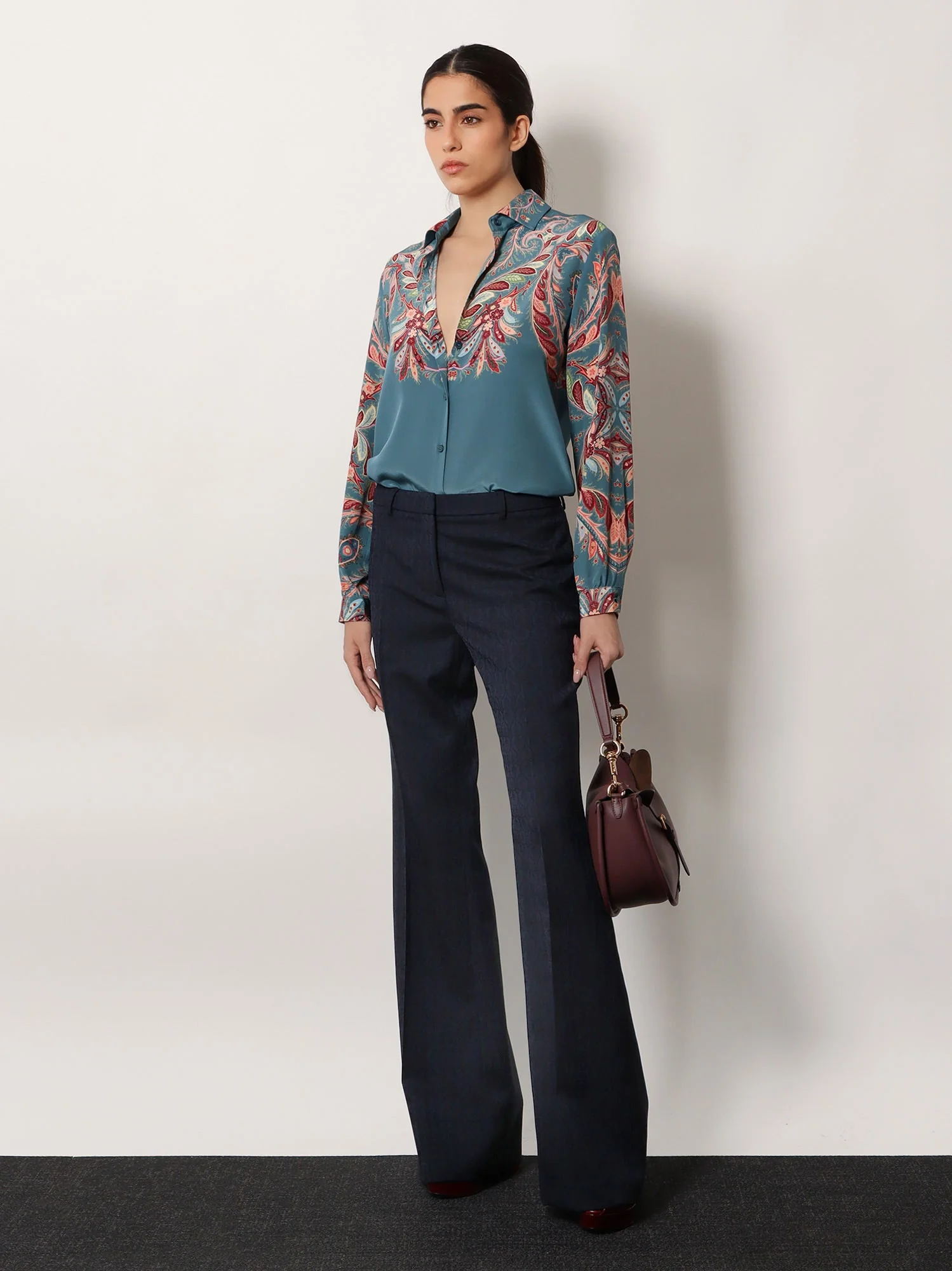 Etro Wool Trousers With Iconic Motif - Image 2