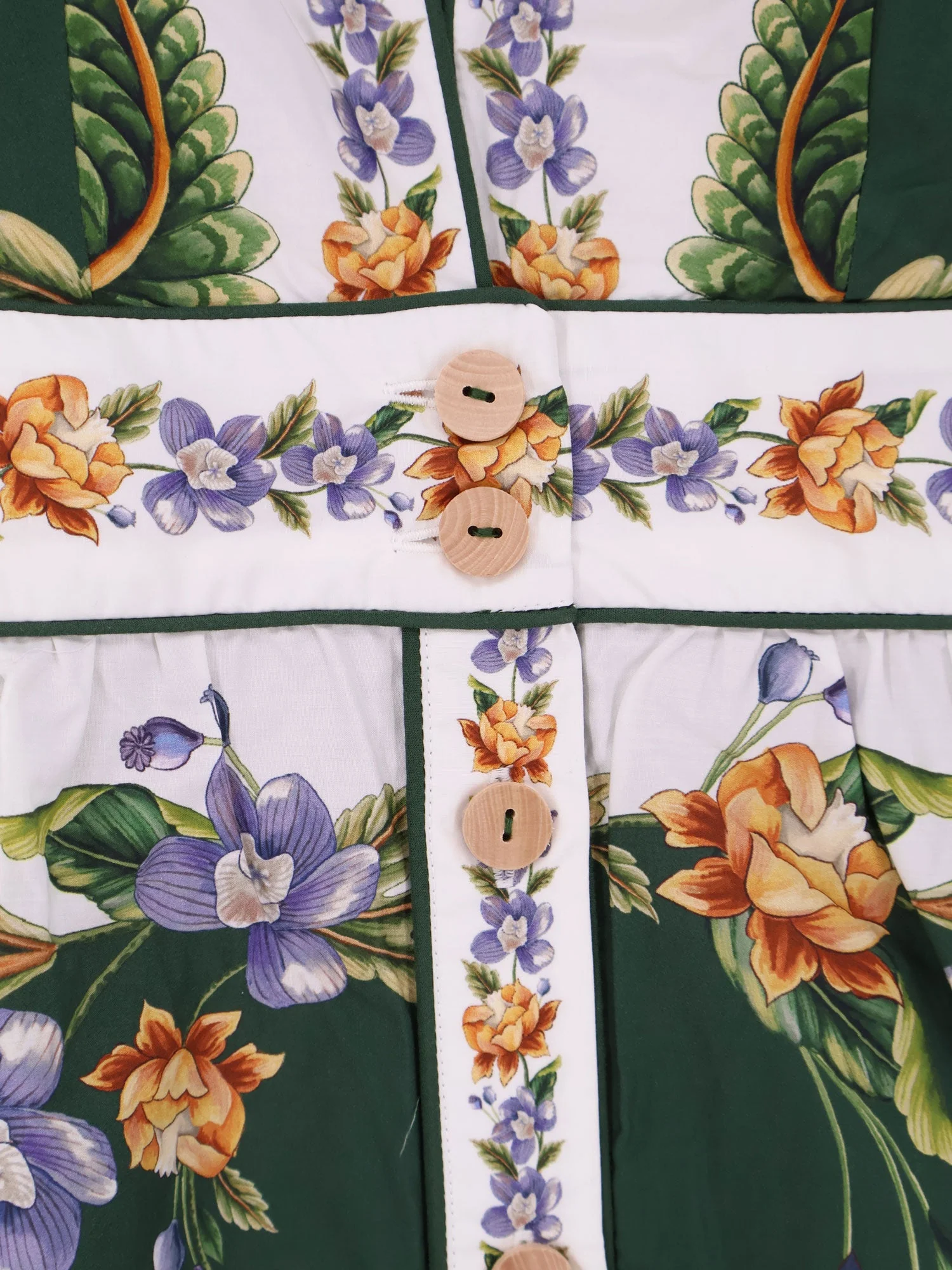 Farm Rio Long Cotton Dress With Floral Print - Image 3