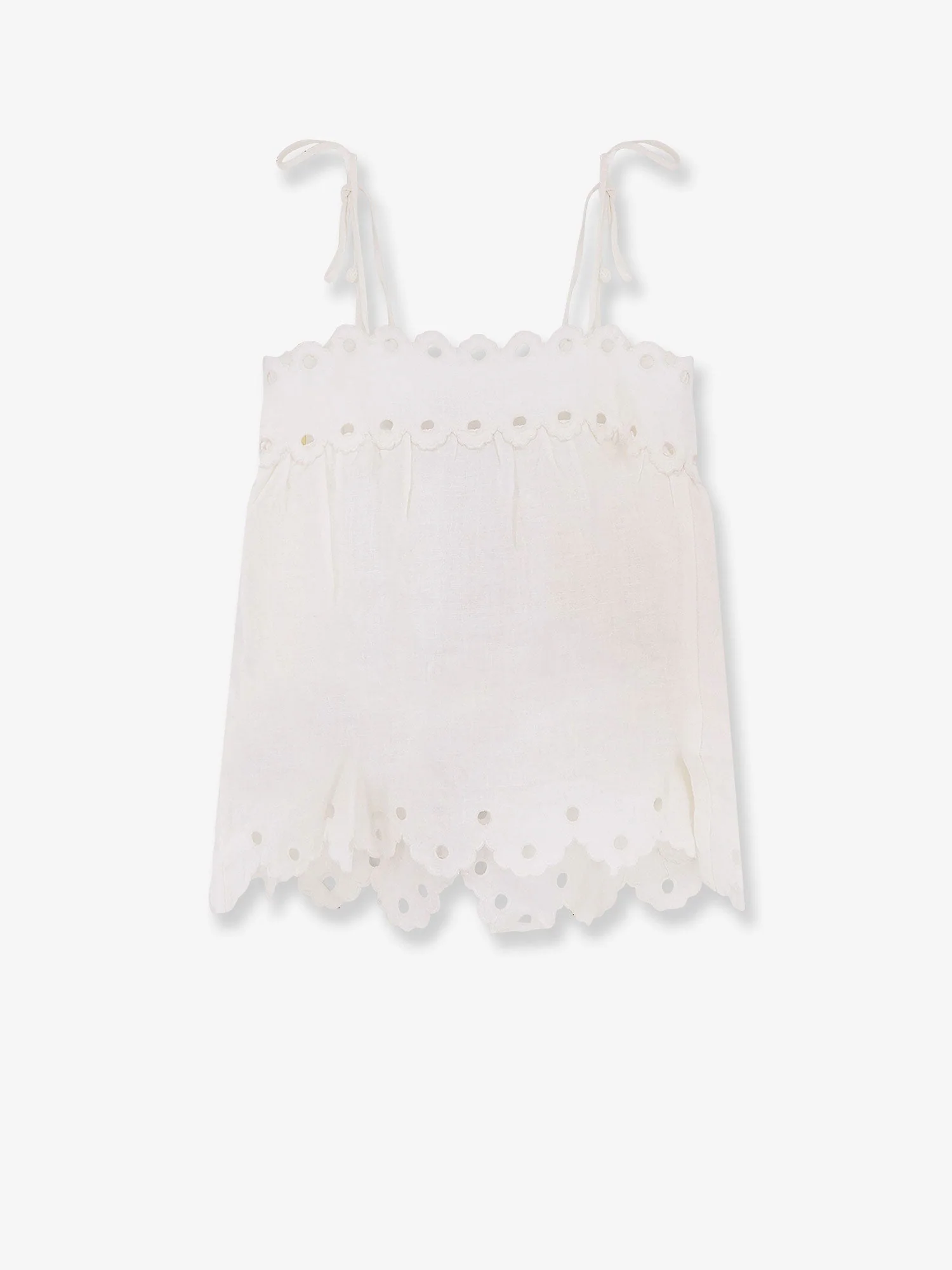 Farm Rio Perforated Linen Top - Image 4