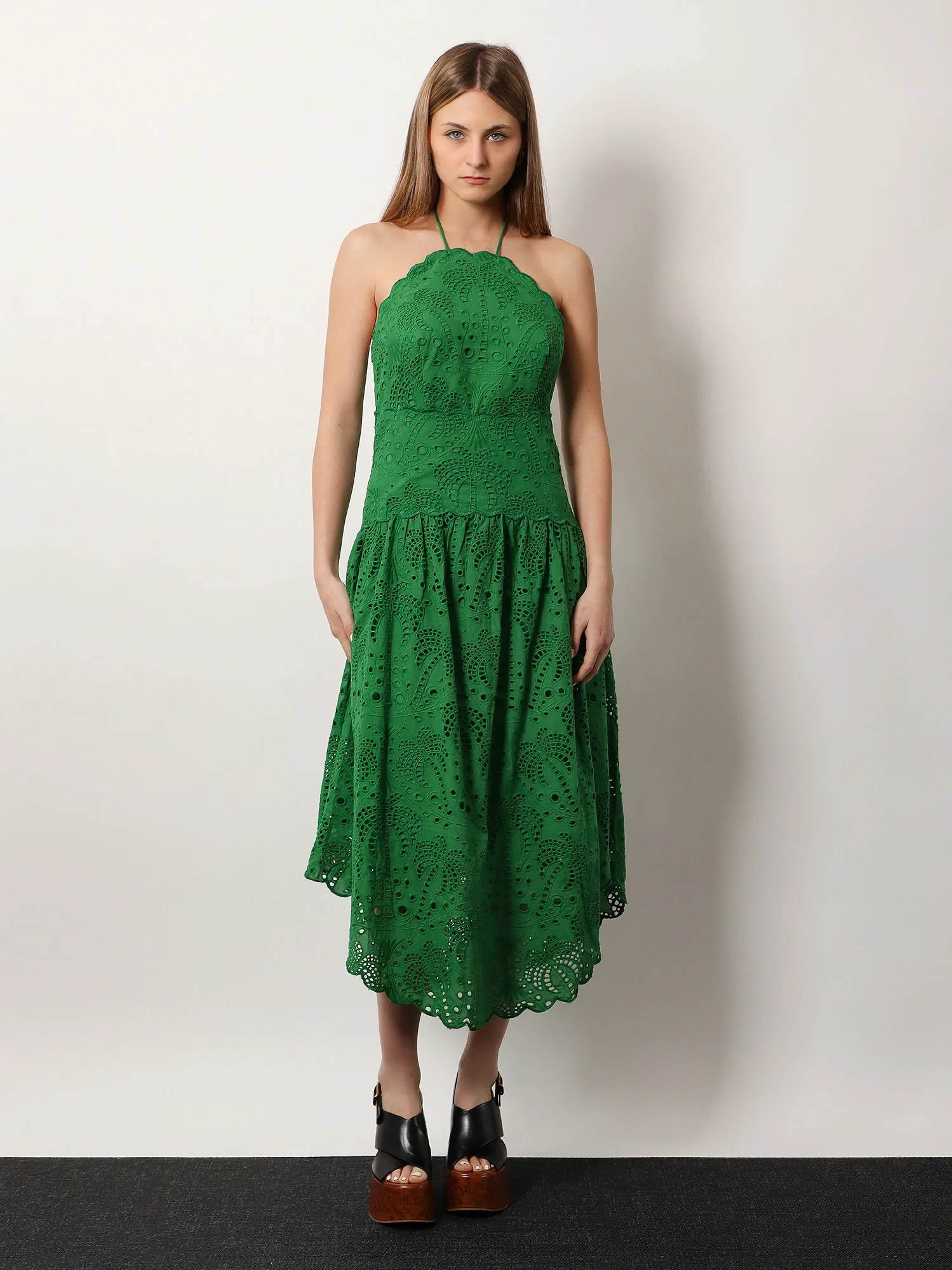 Farm Rio Sangallo Lace Midi Dress - Image 2