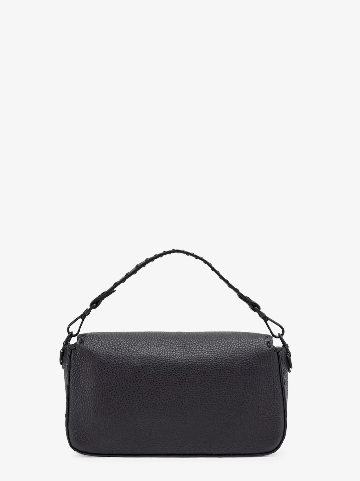 Fendi Baguette Leather Shoulder Bag With Selleria Stitchings - Image 3