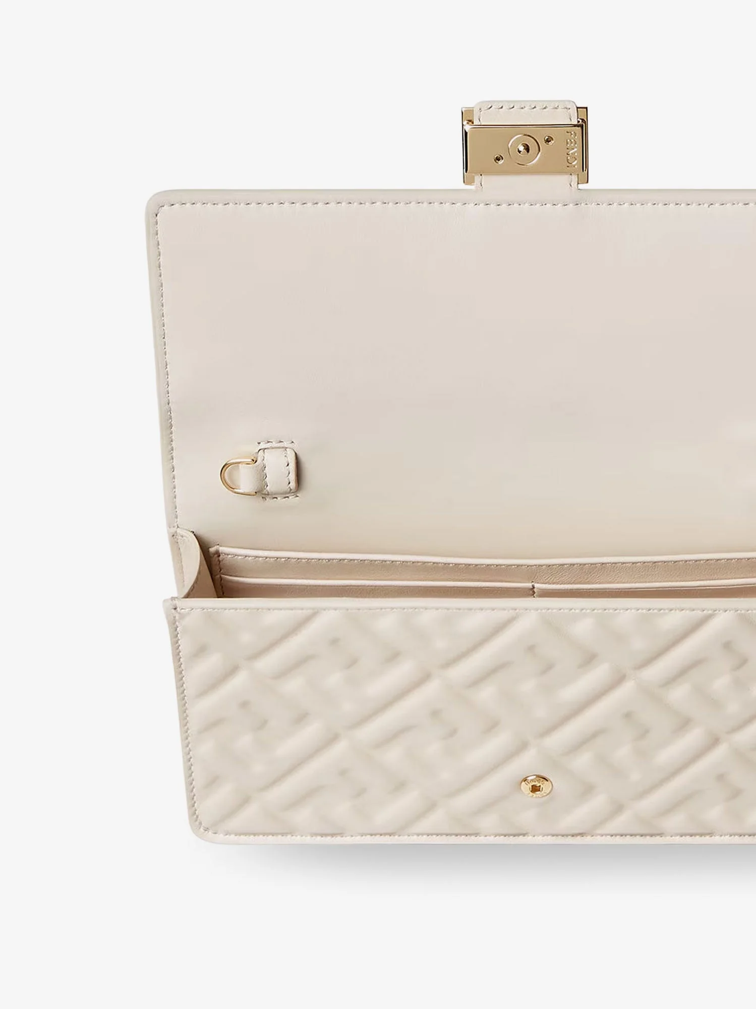 Fendi Baguette Wallet On Chain Leather Shoulder Bag With Ff Motif - Image 9