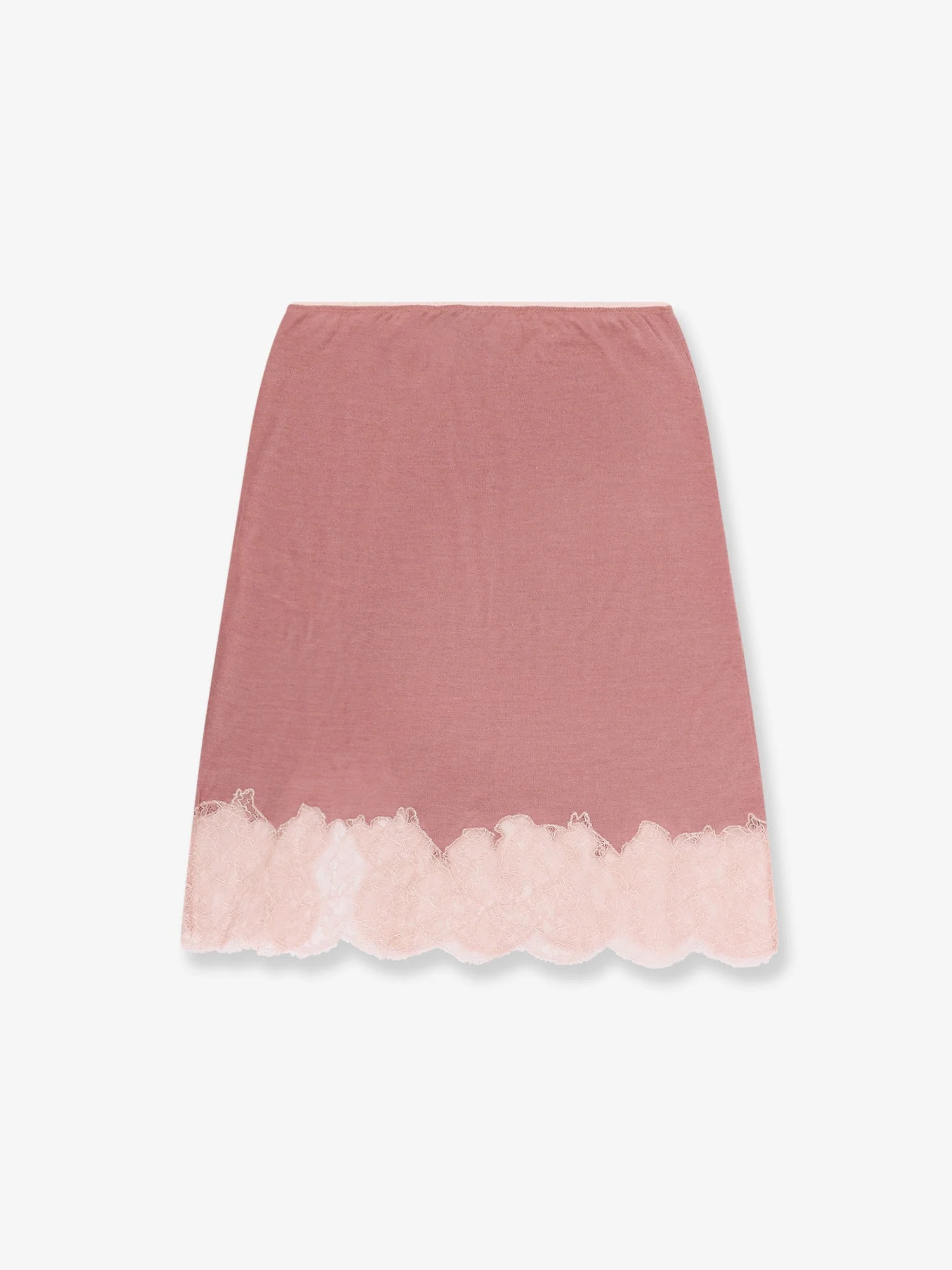 Fendi Cashmere And Silk Skirt With Lace Profiles - Image 2