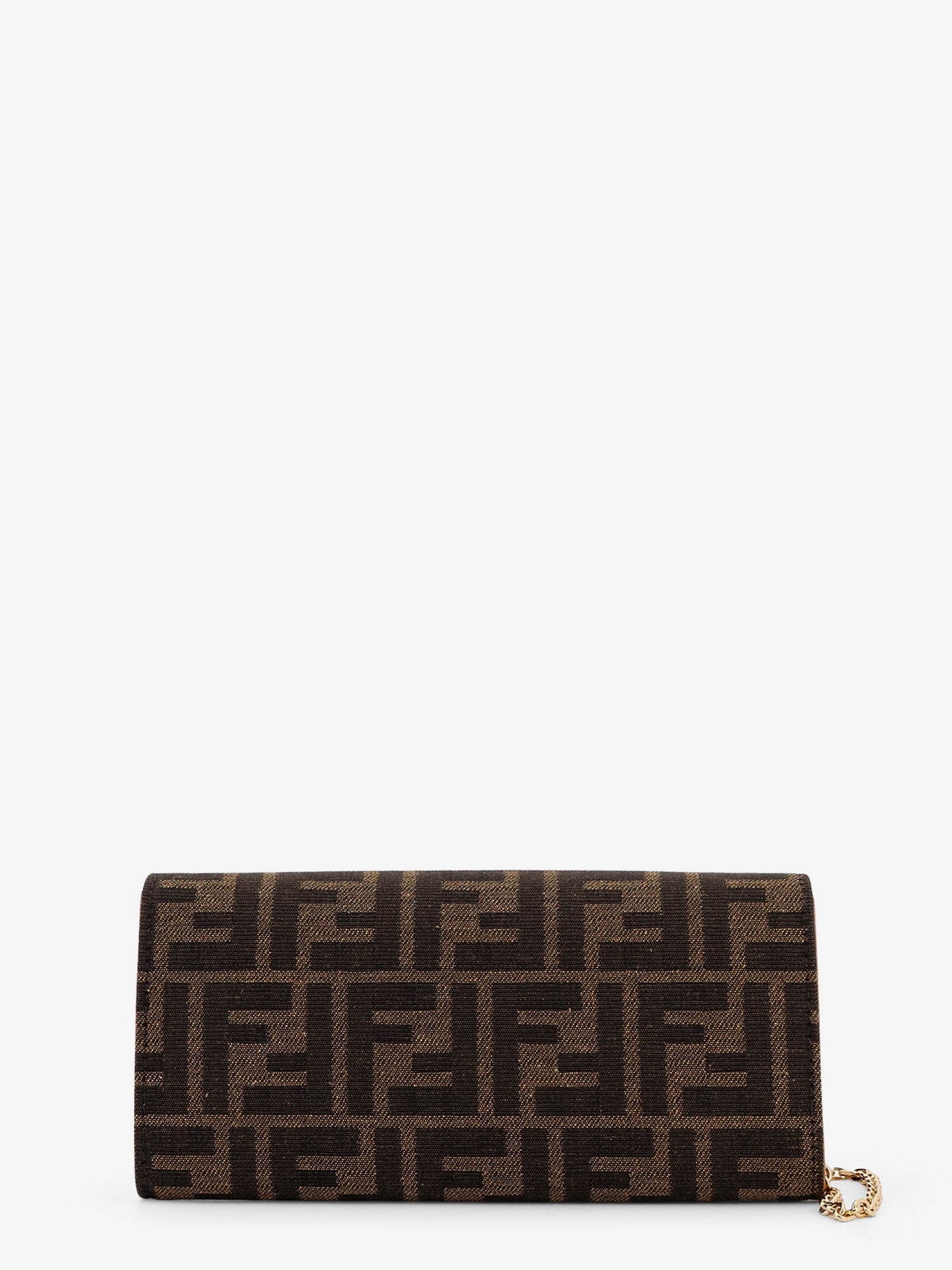 Fendi Continental With Chain Baguette Ff Jacquard Fabric Shoulder Bag - Image 11