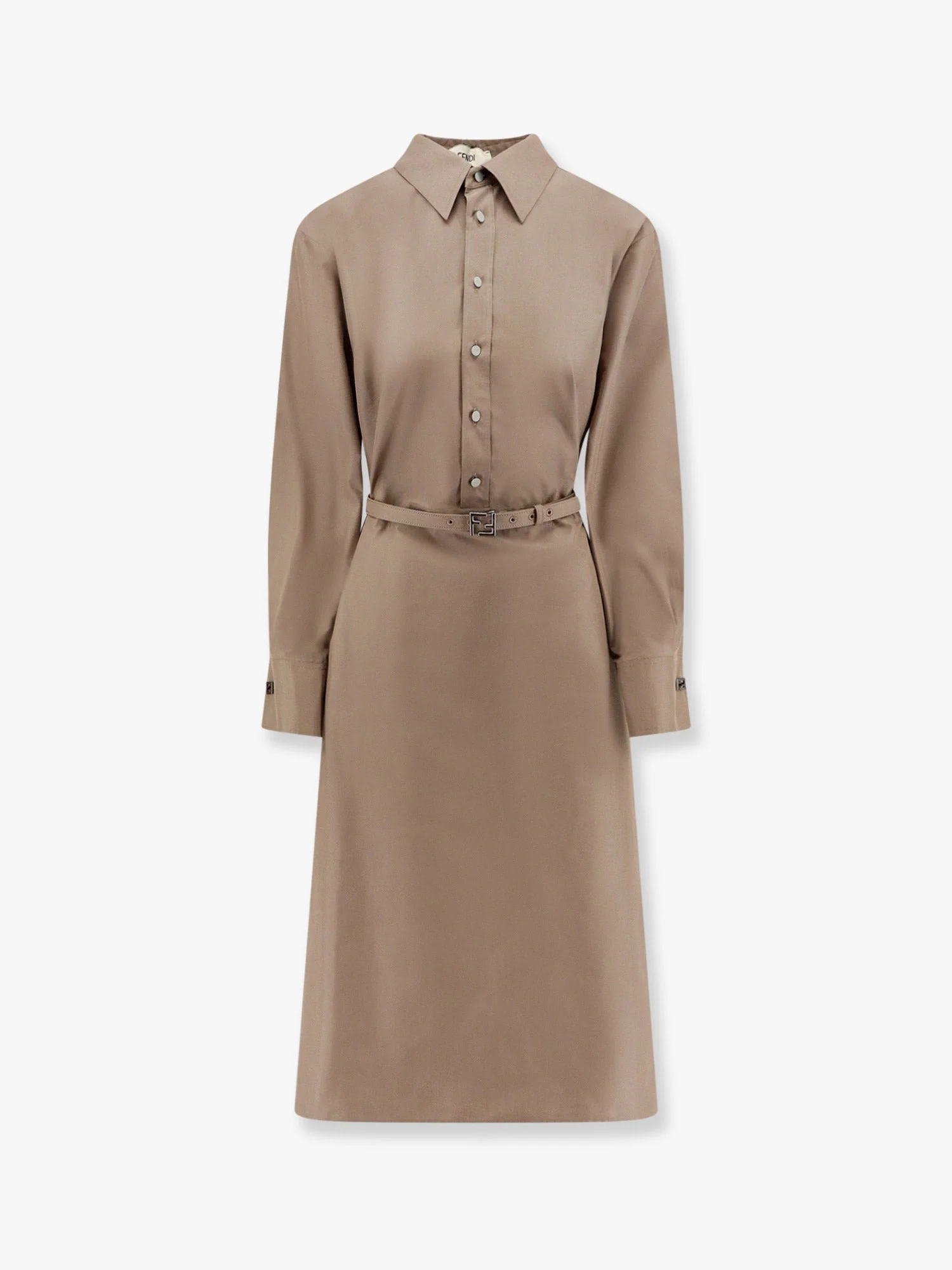 Fendi Cotton And Silk Chemisiere Dress