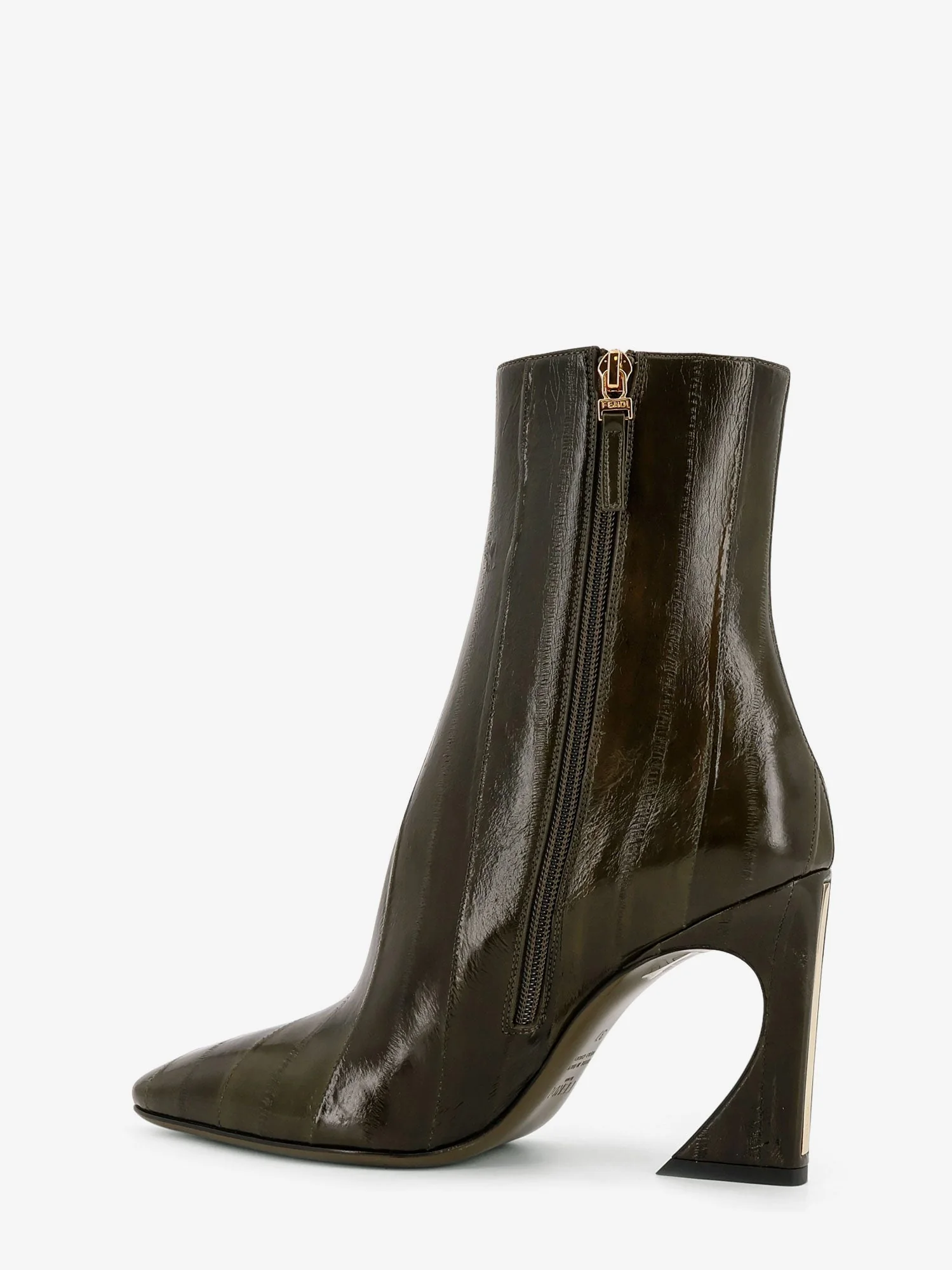 Fendi Fendi Arco Hagfish Leather Ankle Boots - Image 3