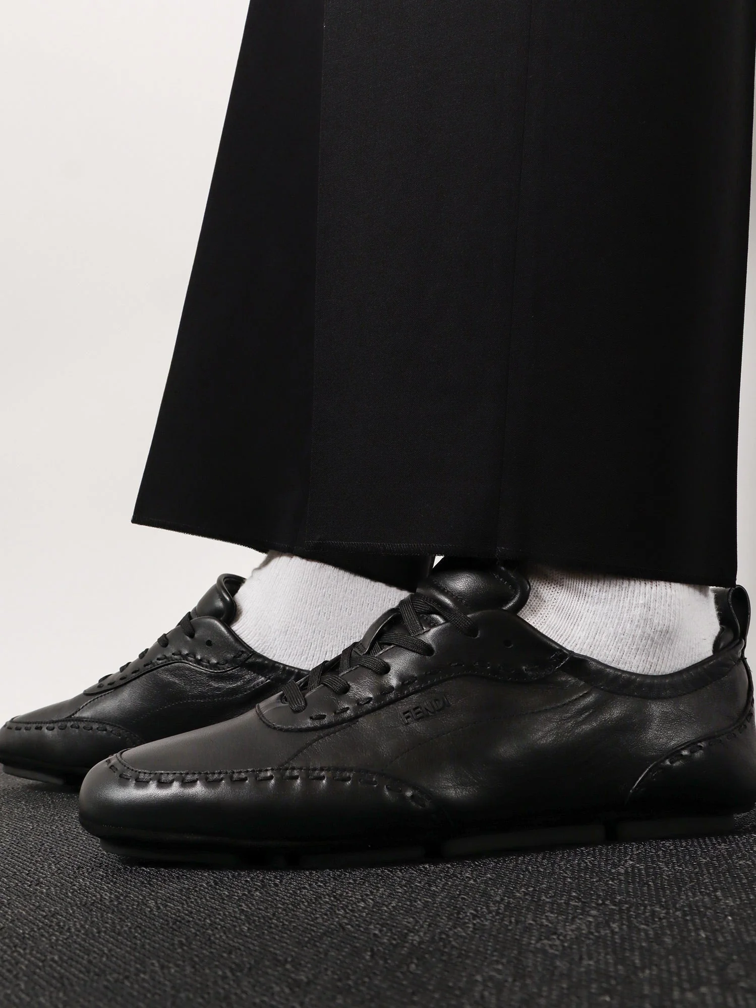 Fendi Fendi Fit Leather Sneakers - Image 2