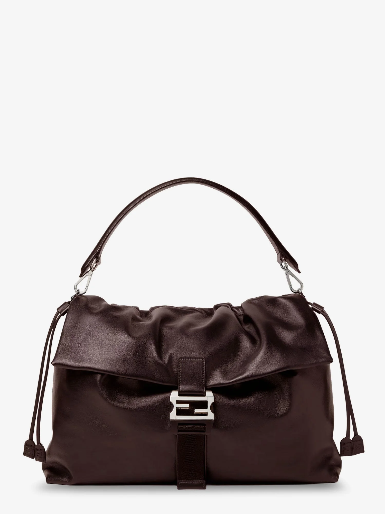 Fendi Fendi Flux Maxi Messenger Leather Crossbody Bag