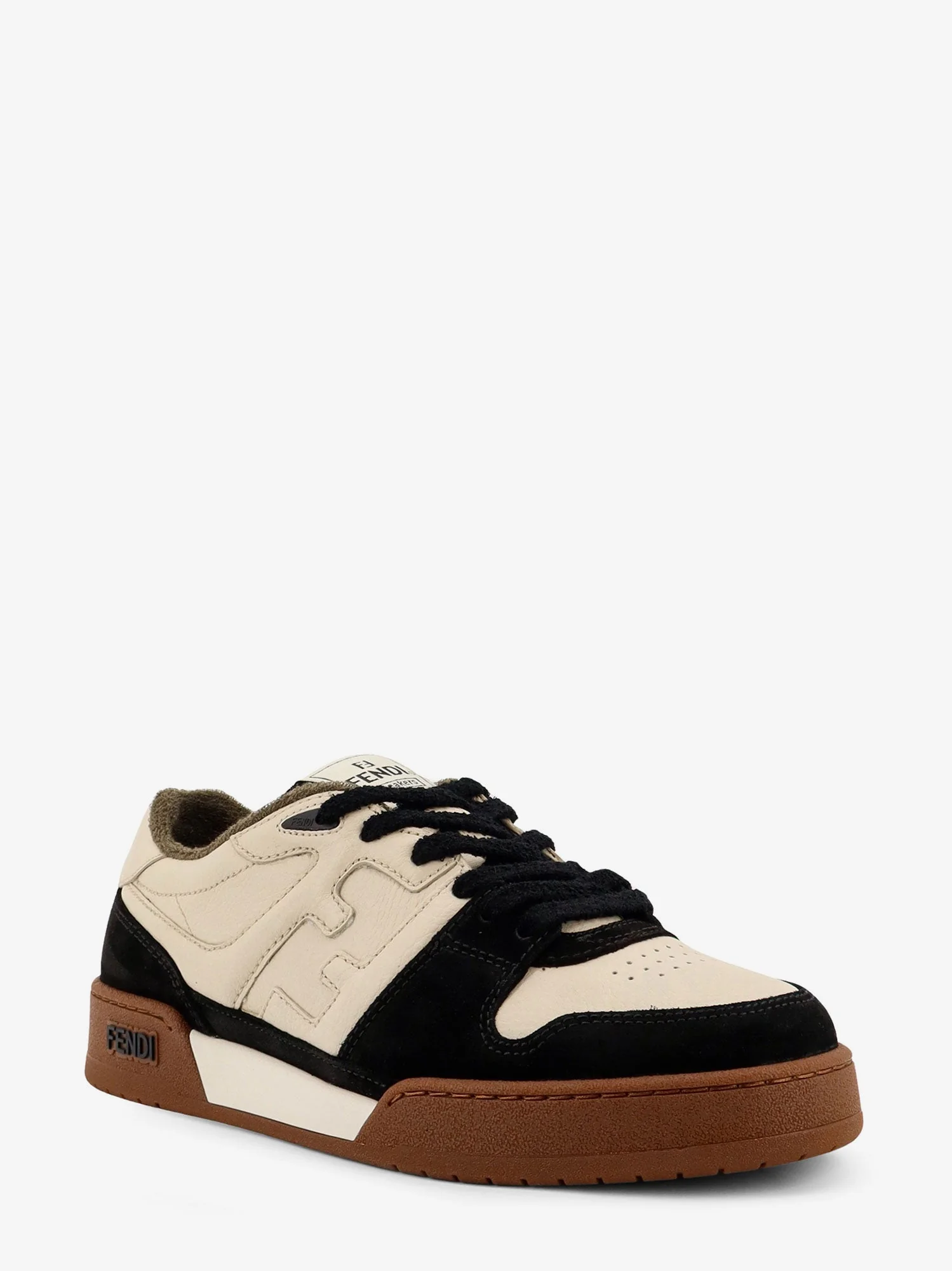 Fendi Fendi Leather Sneakers With Suede Inserts - Image 7