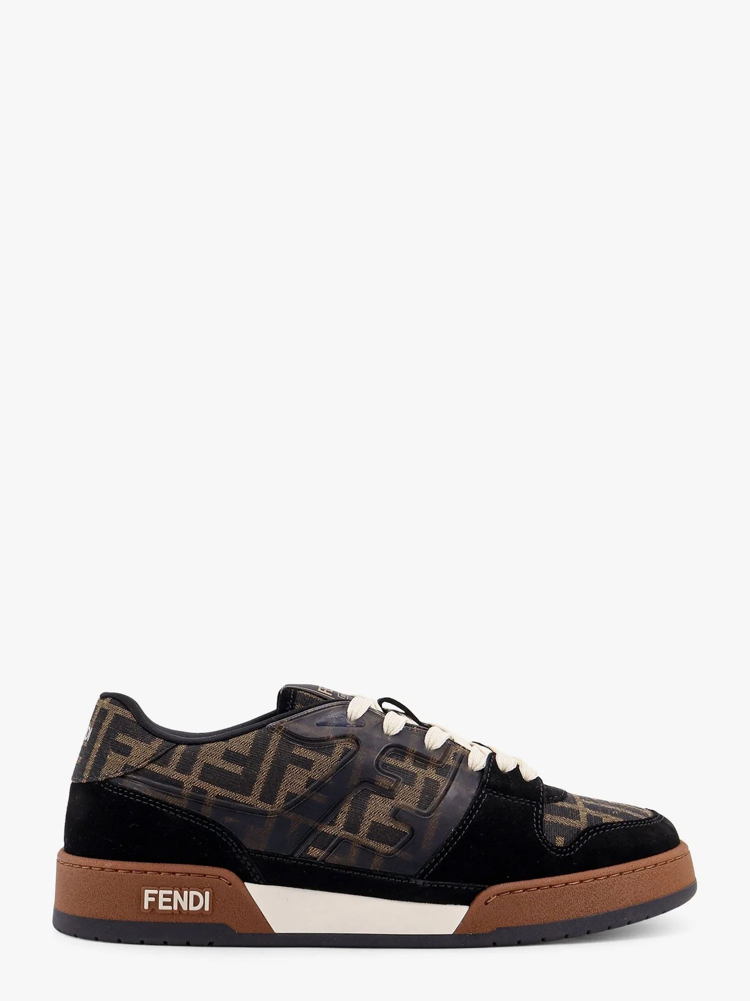 Fendi Fendi Match Ff Jacquard And Suede Sneakers