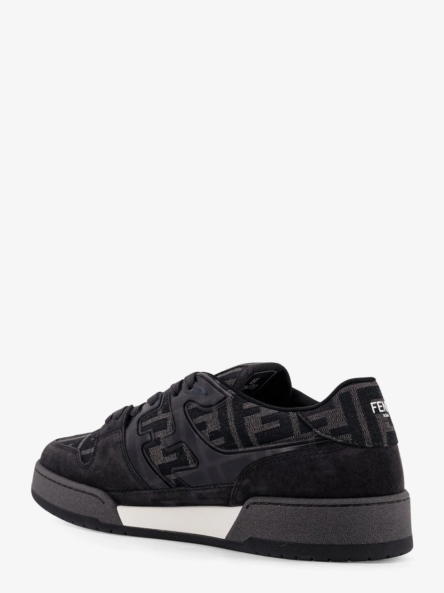 Fendi Fendi Match Ff Jacquard And Suede Sneakers - Image 13