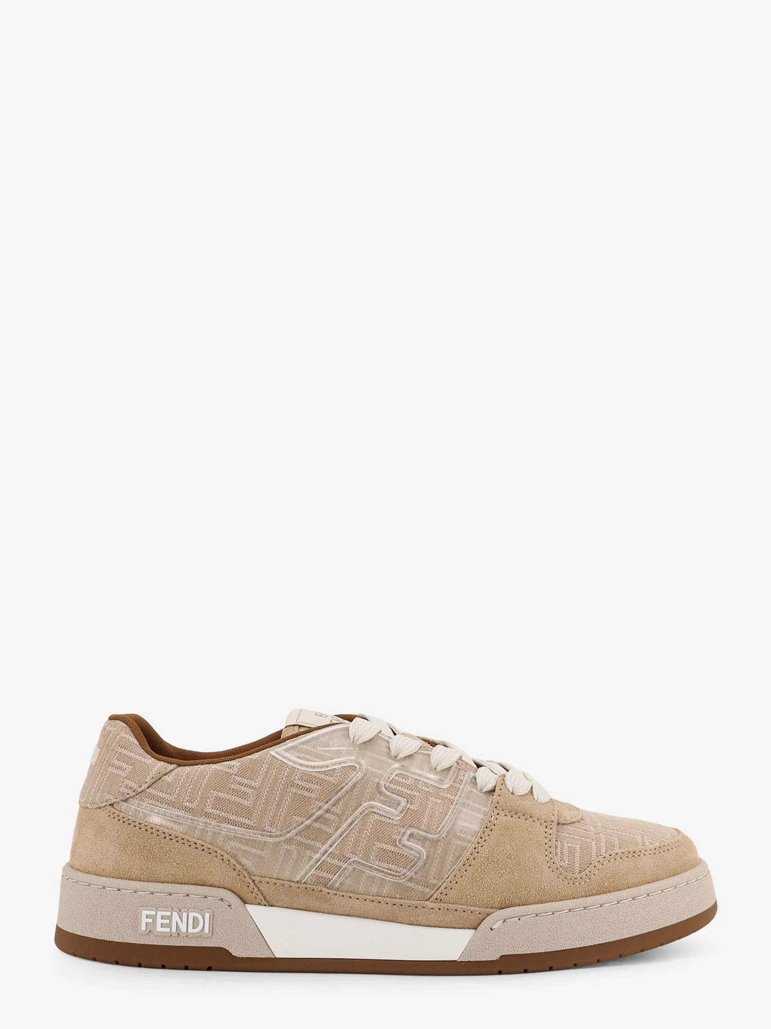 Fendi Fendi Match Ff Jacquard And Suede Sneakers - Image 6