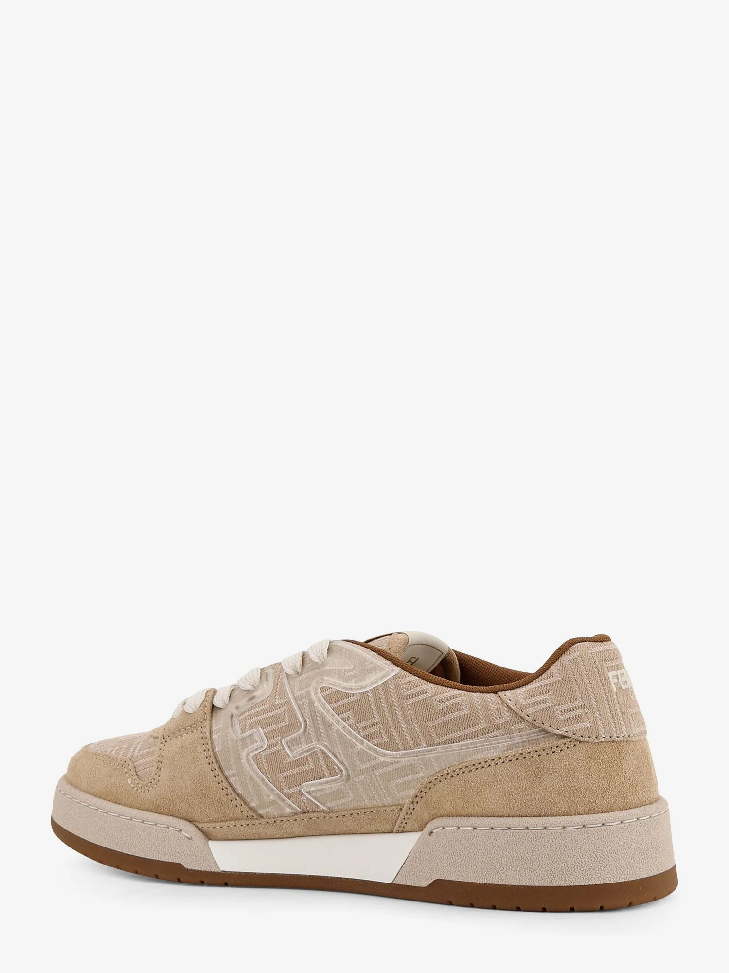 Fendi Fendi Match Ff Jacquard And Suede Sneakers - Image 8