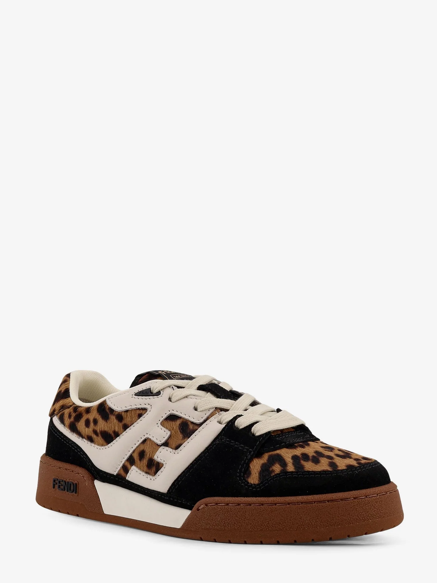 Fendi Fendi Match Suede And Pony Skin Low-Top Sneakers - Image 2