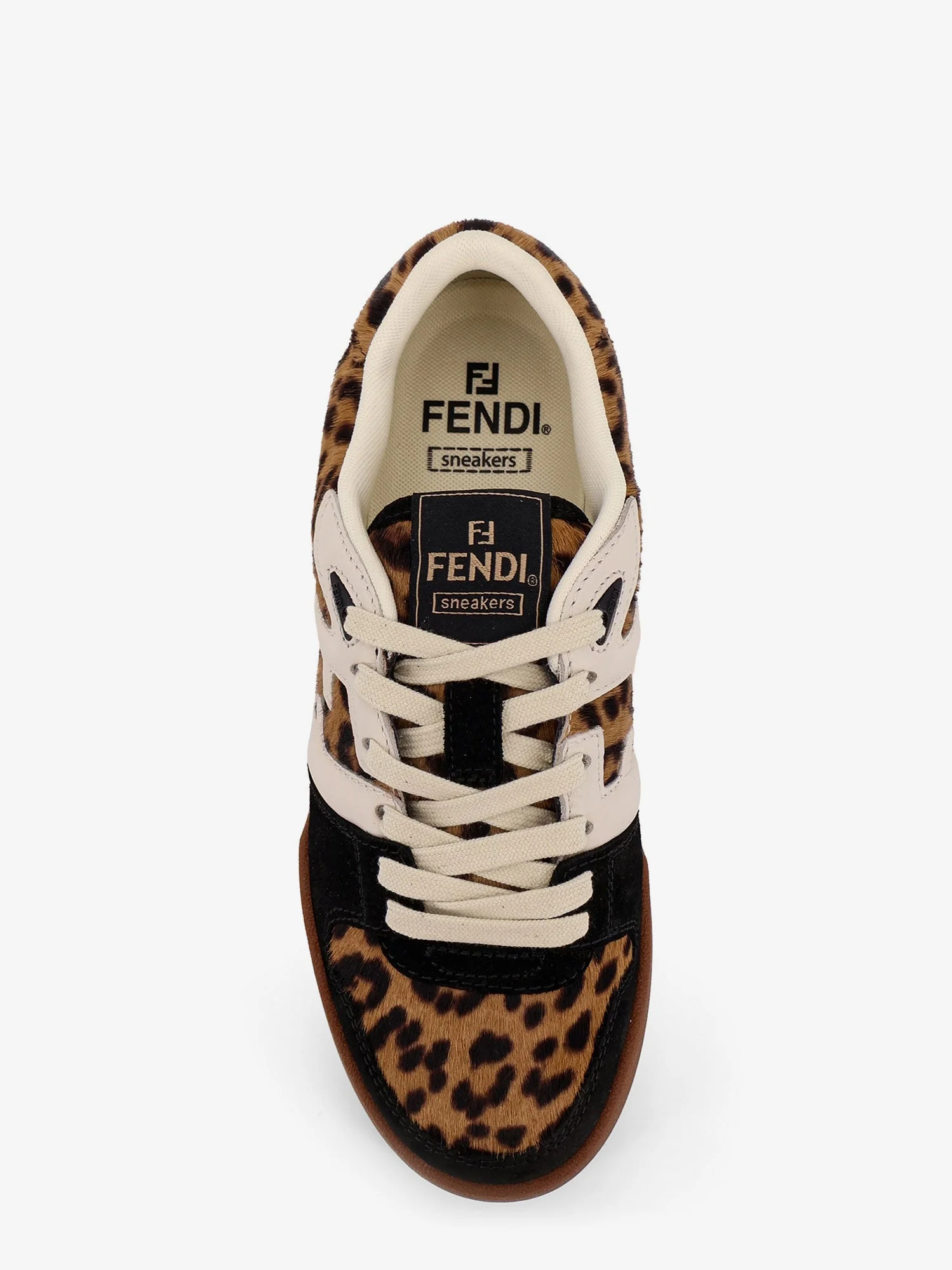 Fendi Fendi Match Suede And Pony Skin Low-Top Sneakers - Image 5