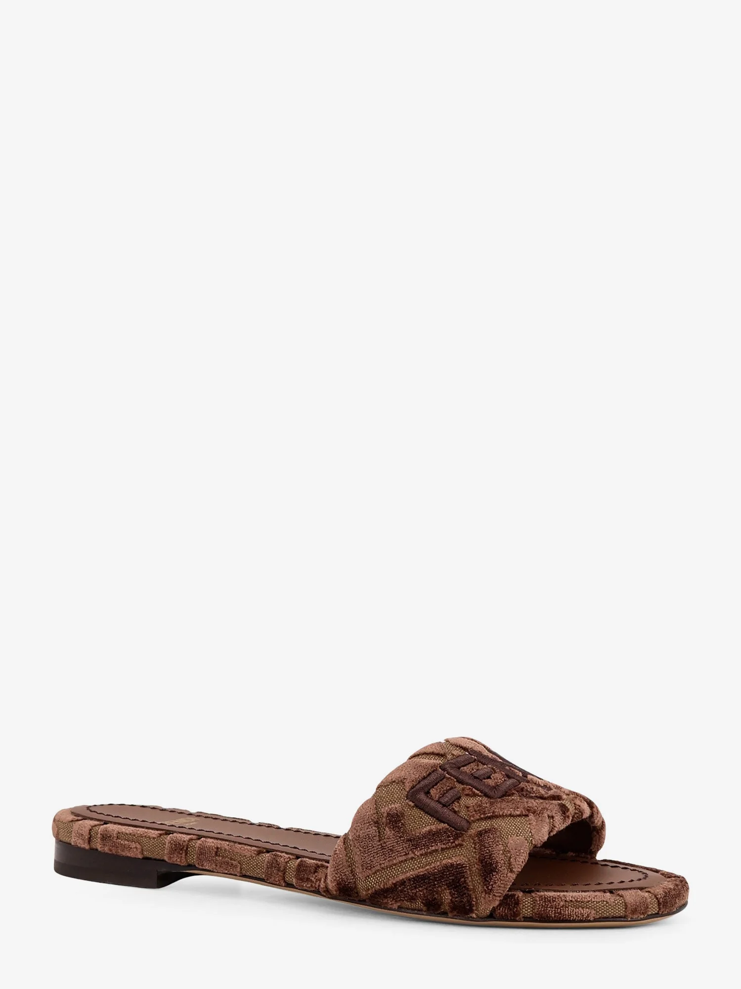 Fendi Fendi Sunshinew Velvet Slide - Image 7