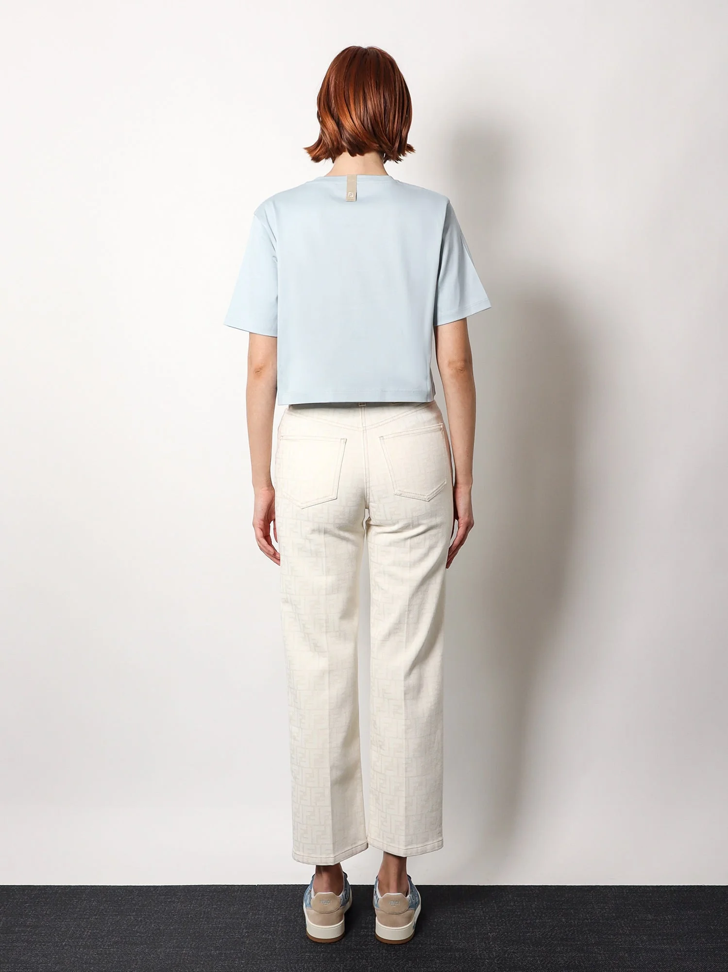 Fendi Ff Off White Denim Trouser - Image 3