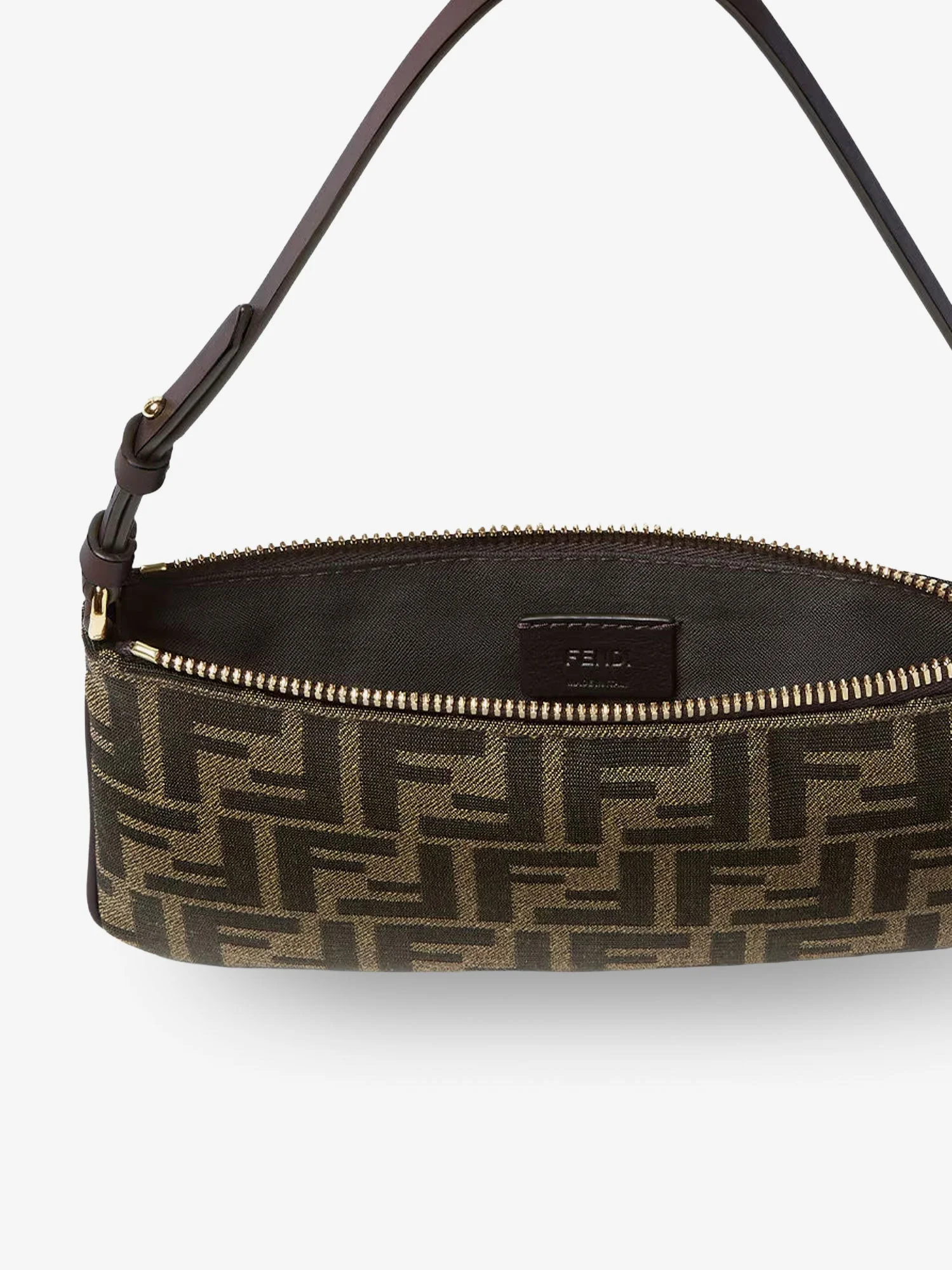 Fendi Flat Ff Fabric Shoulder Bag - Image 4