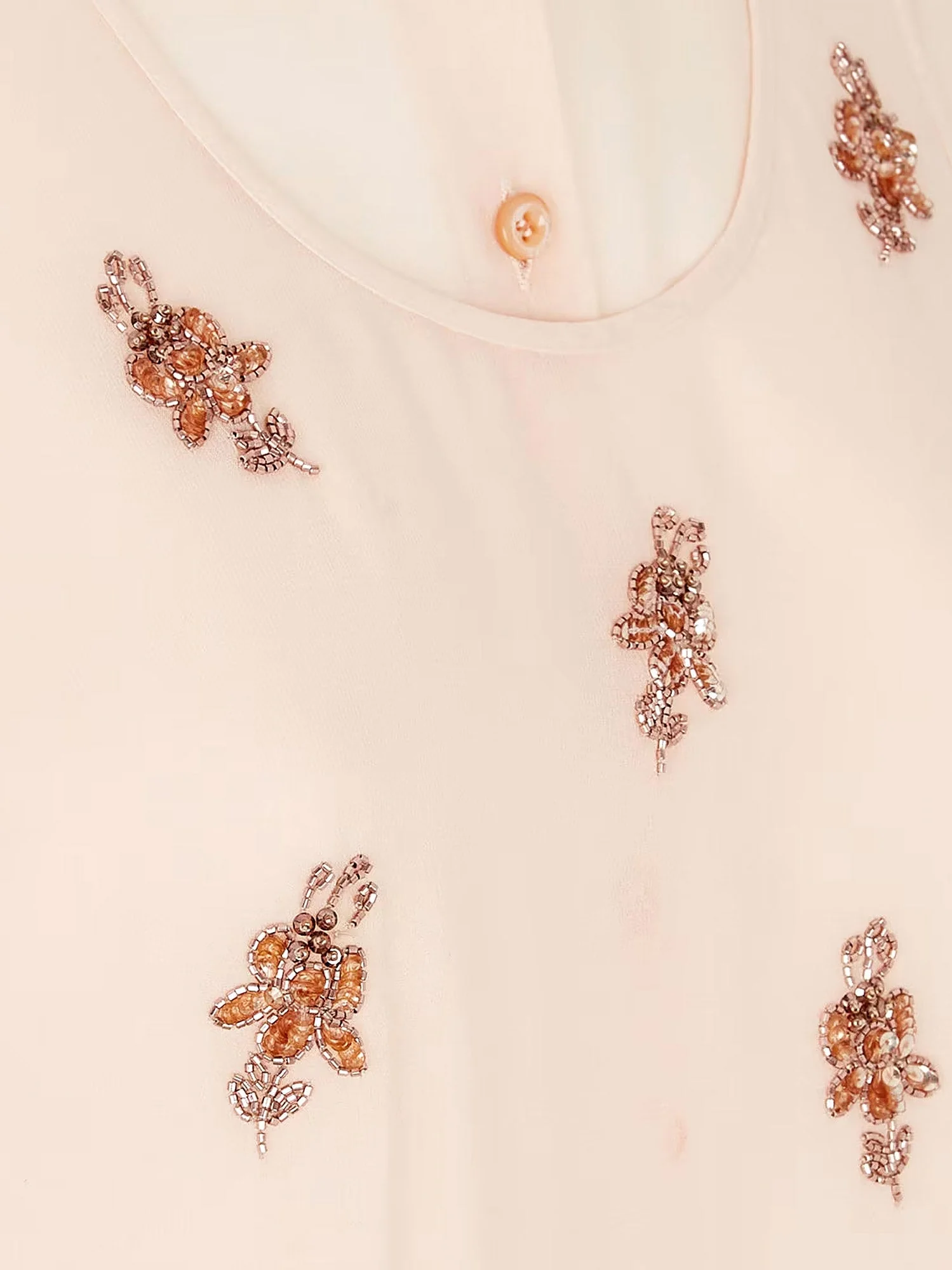 Fendi Georgette Top With Rhinestones And Sequins Embroidery - Image 5