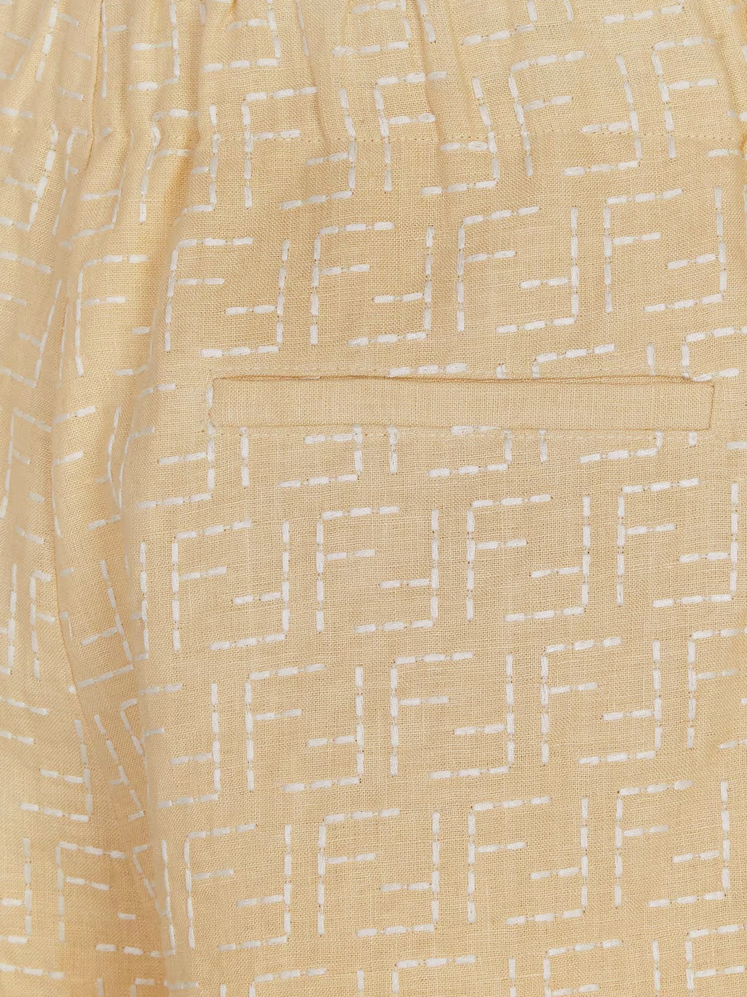 Fendi Jacquard Linen And Cotton Bermuda Shorts With All-Over Ff Motif - Image 4