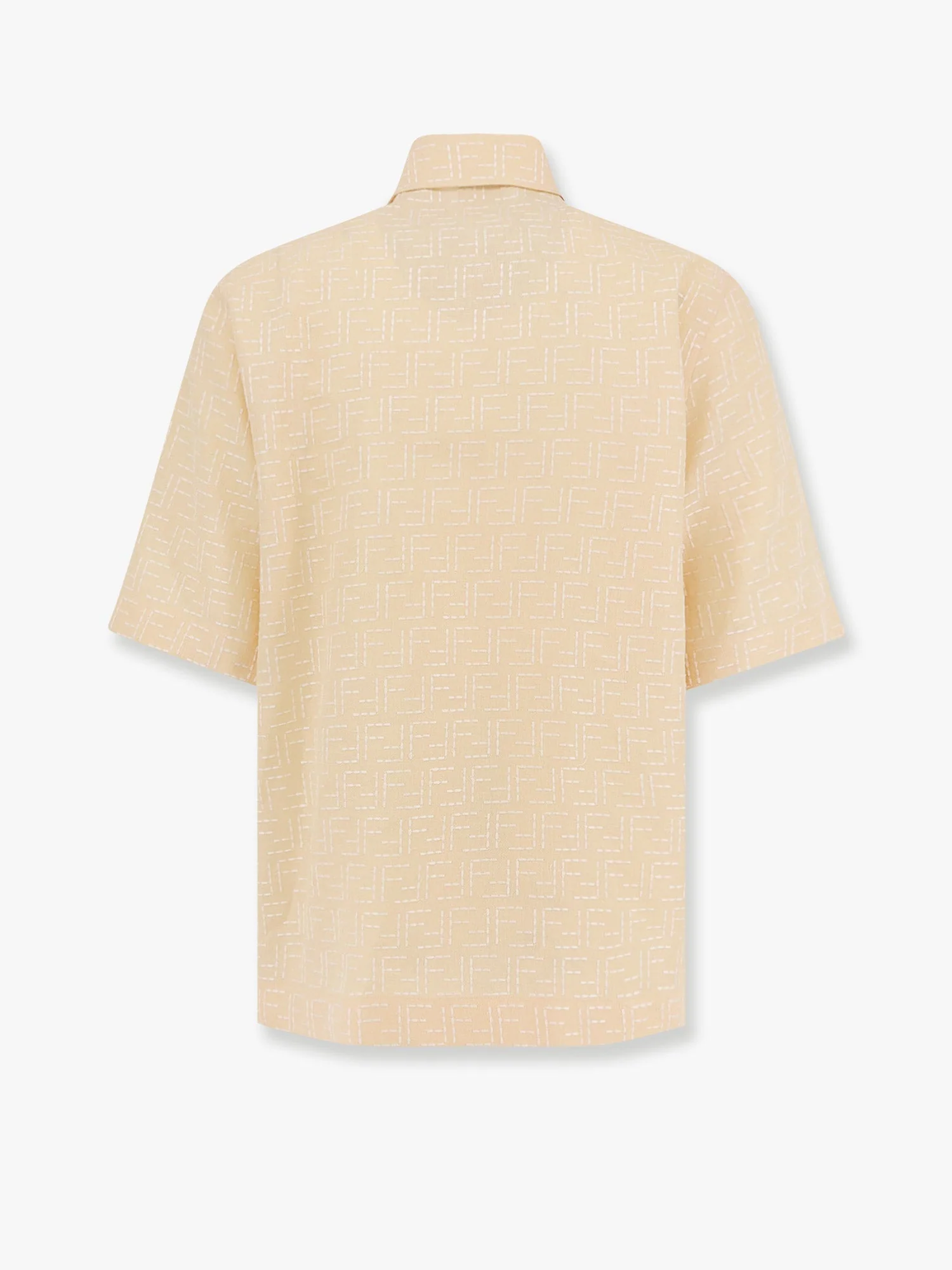 Fendi Jacquard Linen And Cotton Shirt With All-Over Ff Embroidery - Image 5