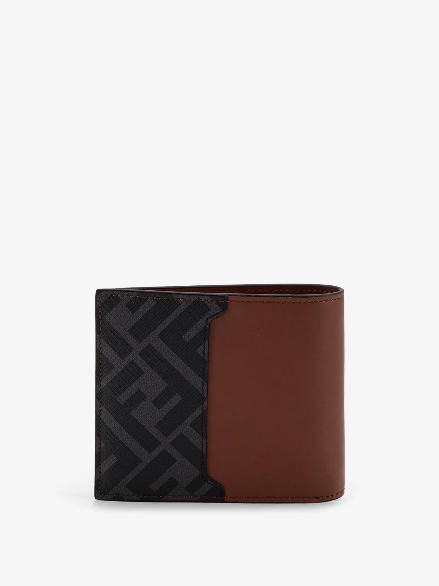 Fendi Leather And Ff Jacquard Fabric Bifold Wallet - Image 2