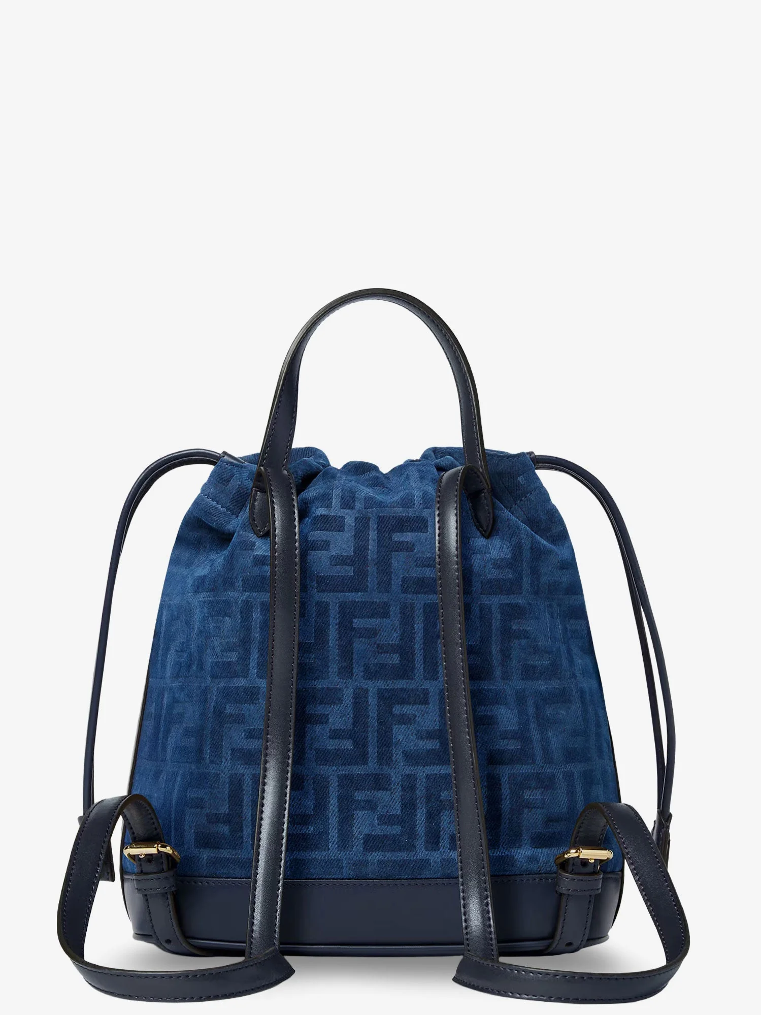 Fendi Leather Backpack With Metal Ff Logo Detail - Image 5
