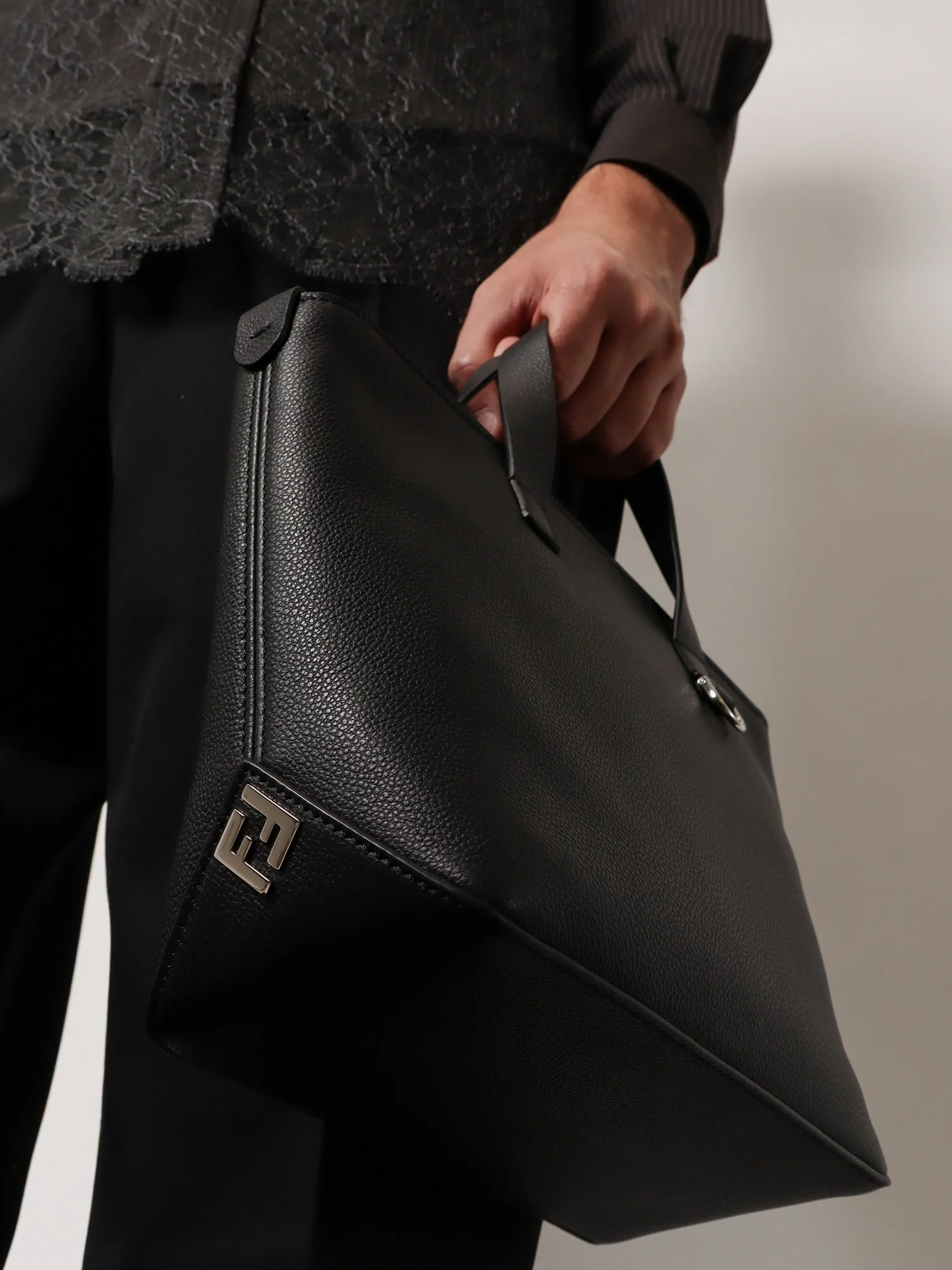 Fendi Leather Small Shopping Bag - Image 2