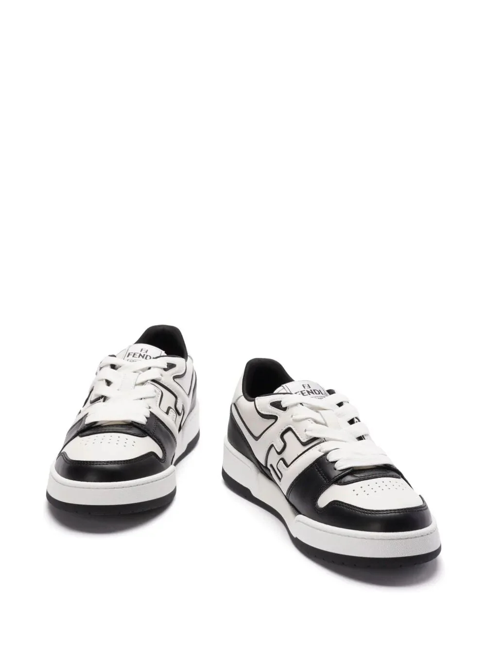 Fendi Leather Sneakers With Ff Lateral Logo - Image 3