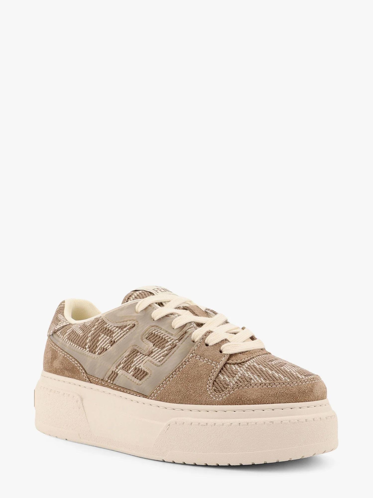 Fendi Match Canvas And Suede Low-Top Sneakers - Image 7