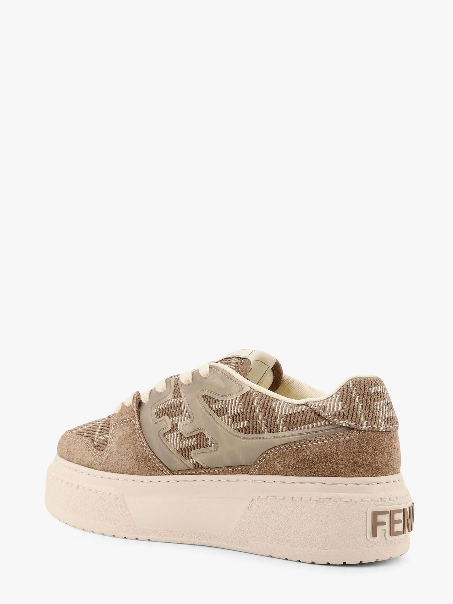 Fendi Match Canvas And Suede Low-Top Sneakers - Image 8