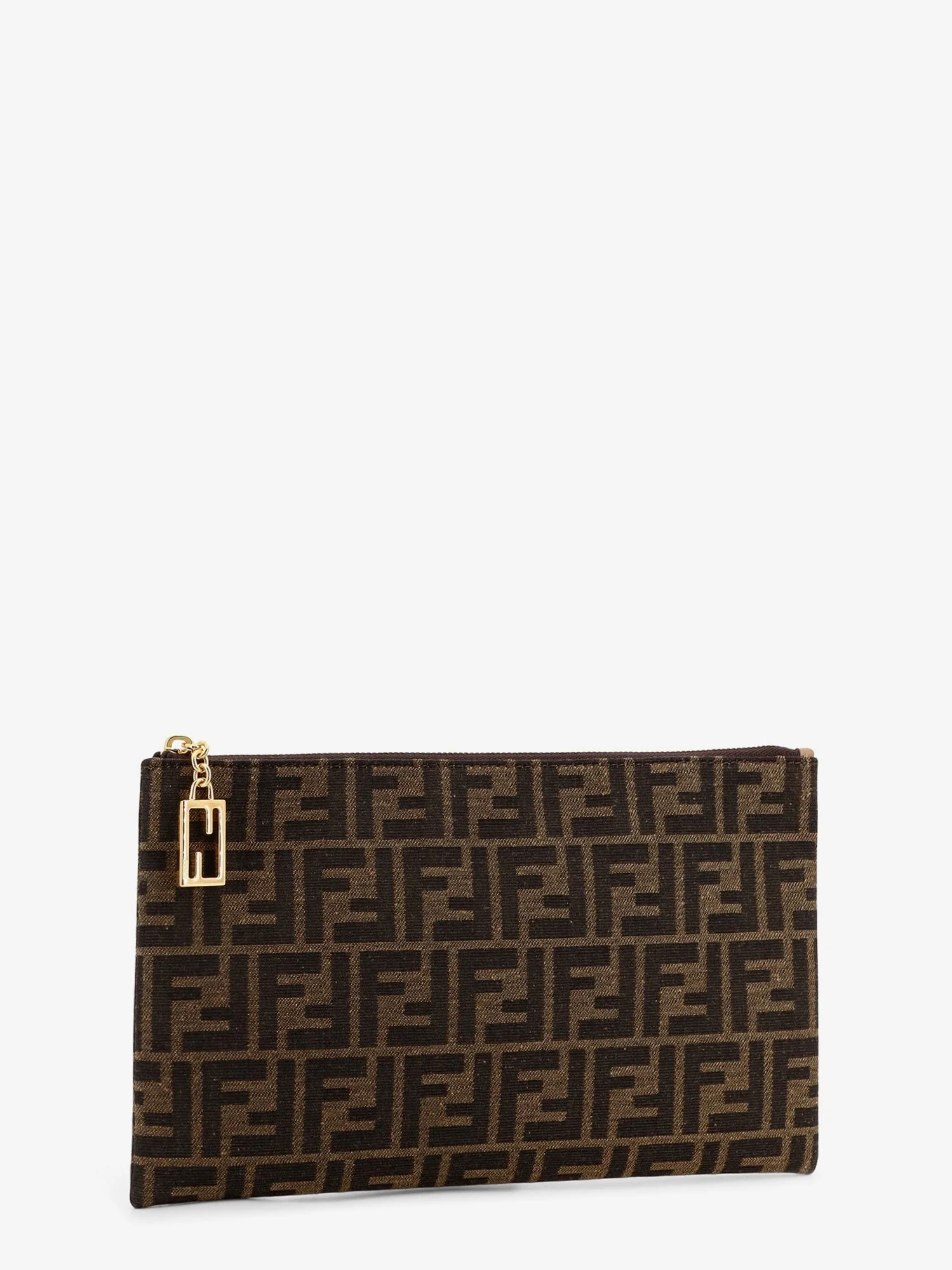 Fendi Medium Flat Ff Jacquard Fabric Pochette - Image 3