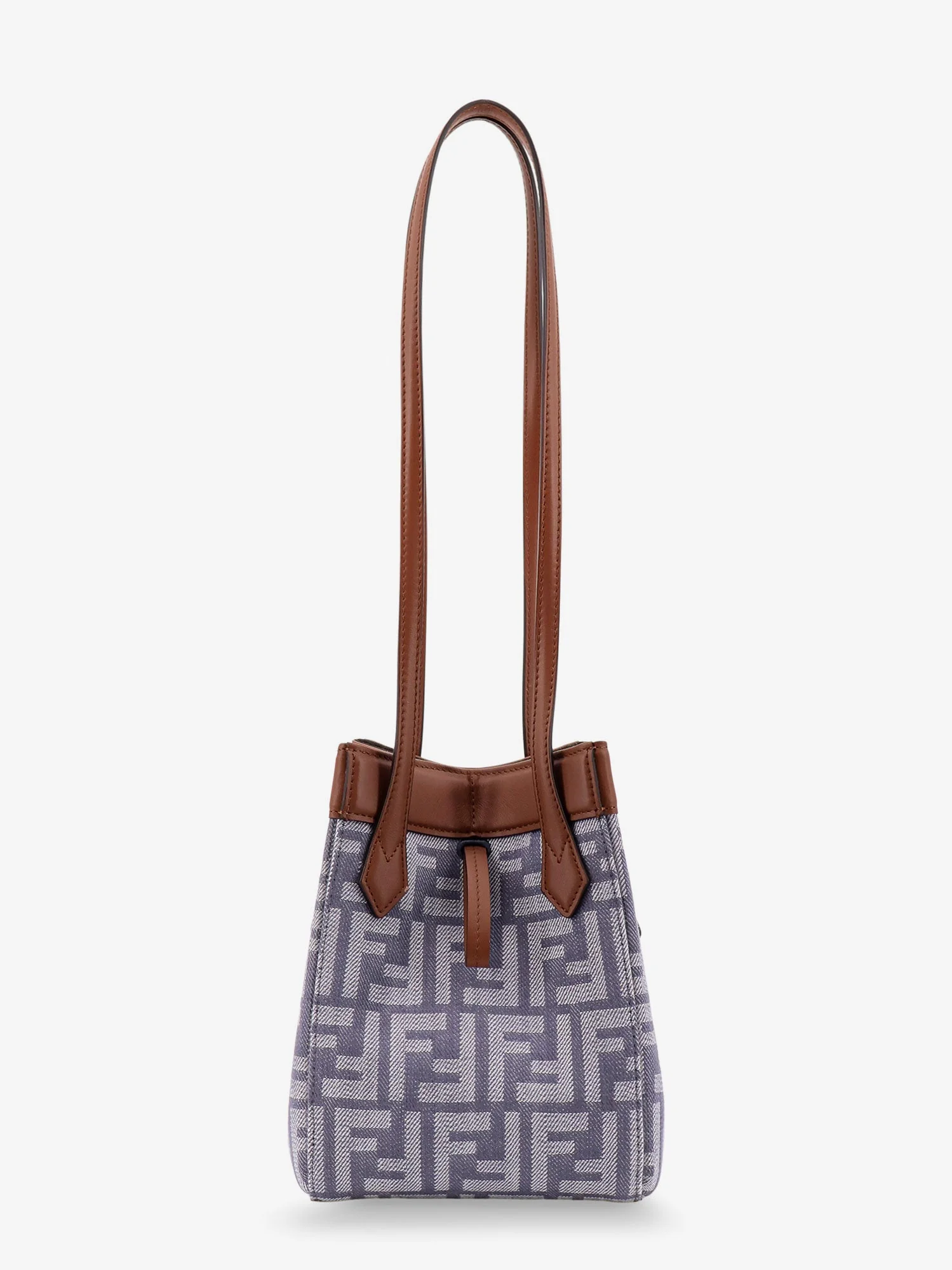 Fendi Origami Mini Ff Jacquard Fabric And Leather Shoulder Bag - Image 3