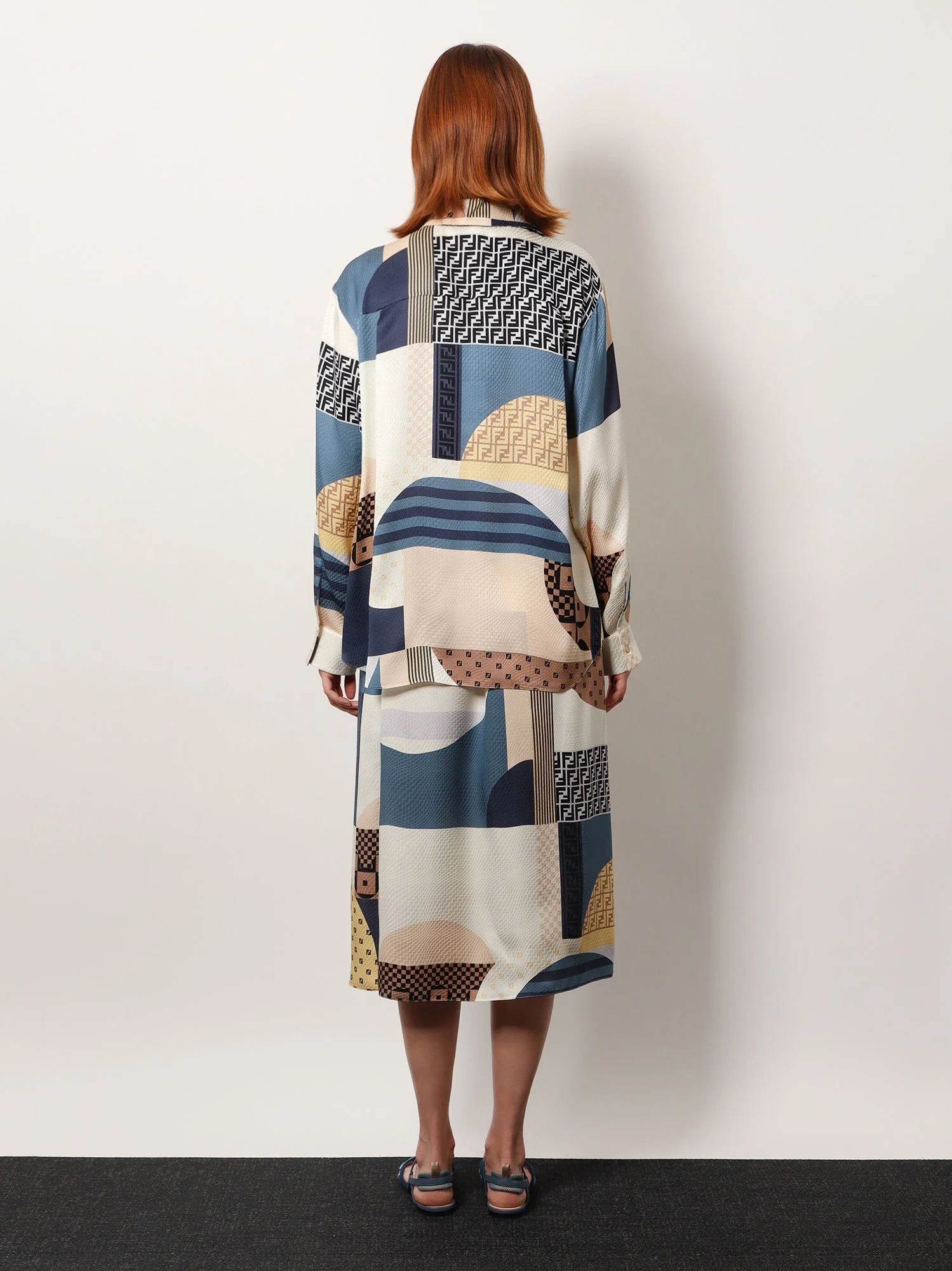 Fendi Patchwork Silk Dress - Image 3
