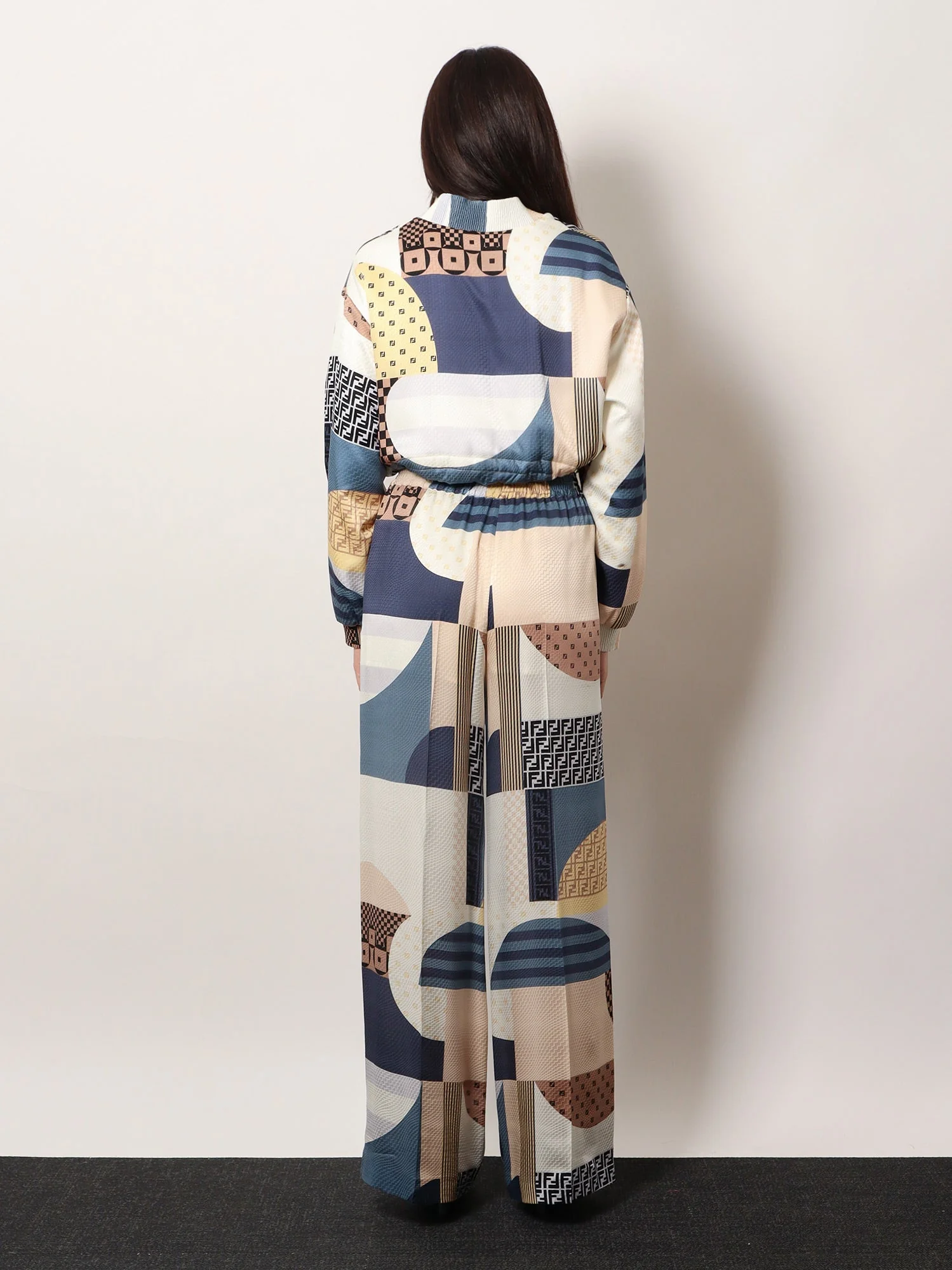 Fendi Patchwork Silk Trousers - Image 3