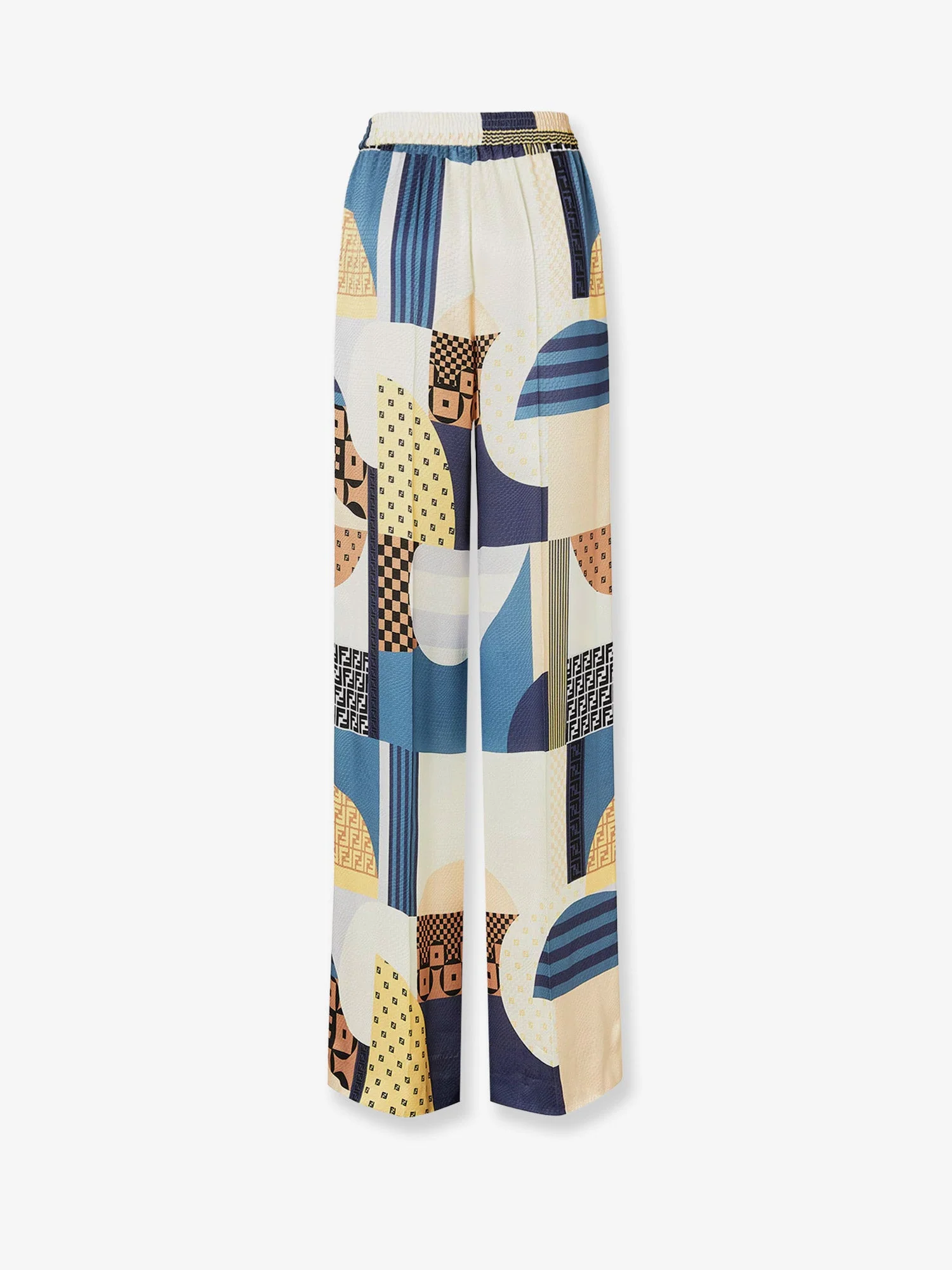 Fendi Patchwork Silk Trousers - Image 4